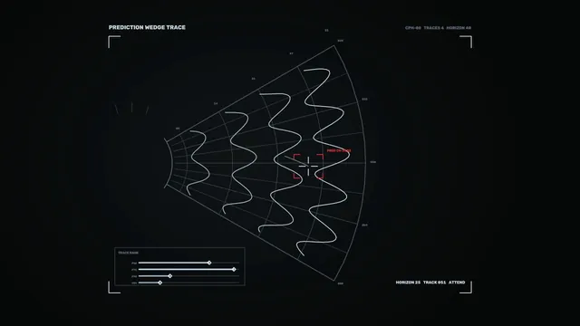 Prediction wedge with luminous trace lines — prediction wedge wallpaper at 3840x2160