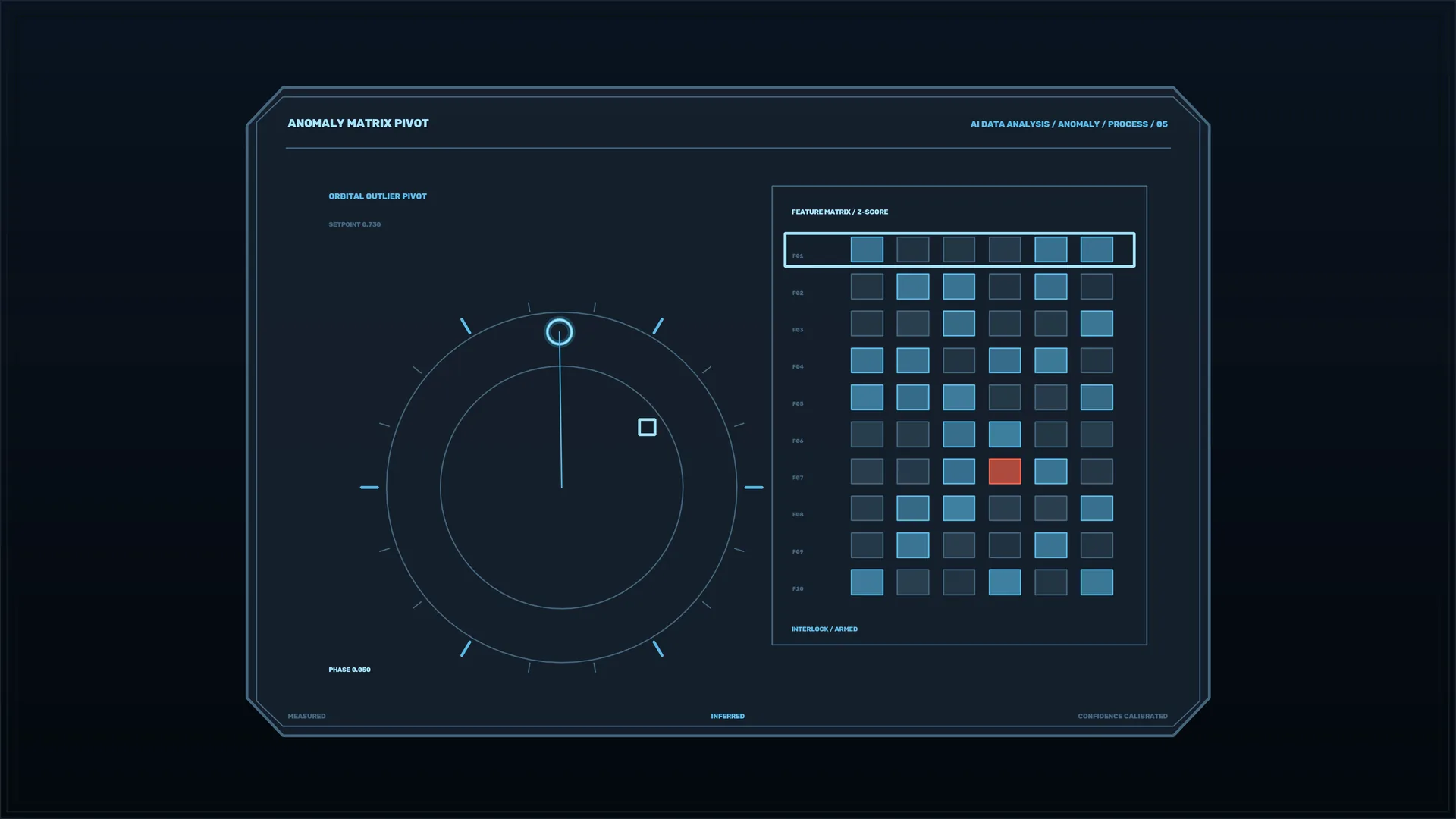 Anomaly matrix with orbital pivot display — anomaly matrix wallpaper at 3840x2160