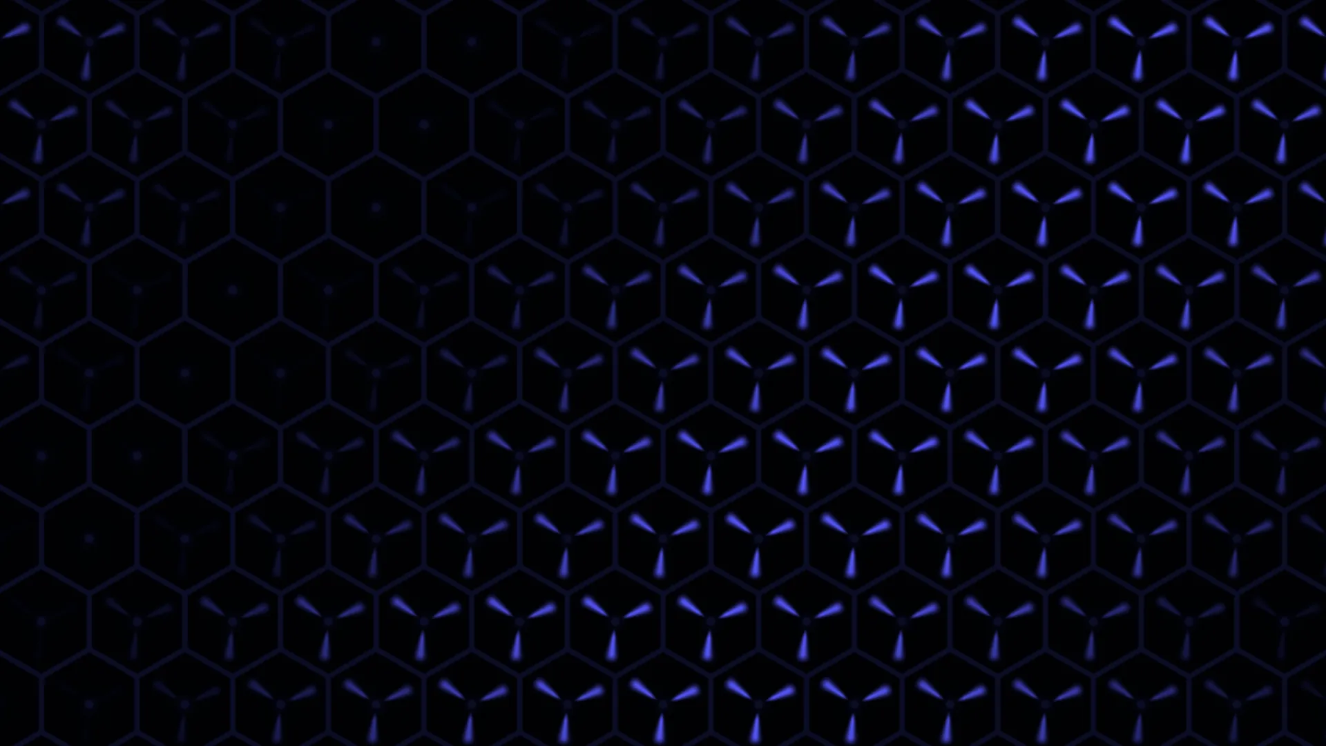 Midnight hexagon lattice with blue light — hexagon wallpaper at 3840x2160