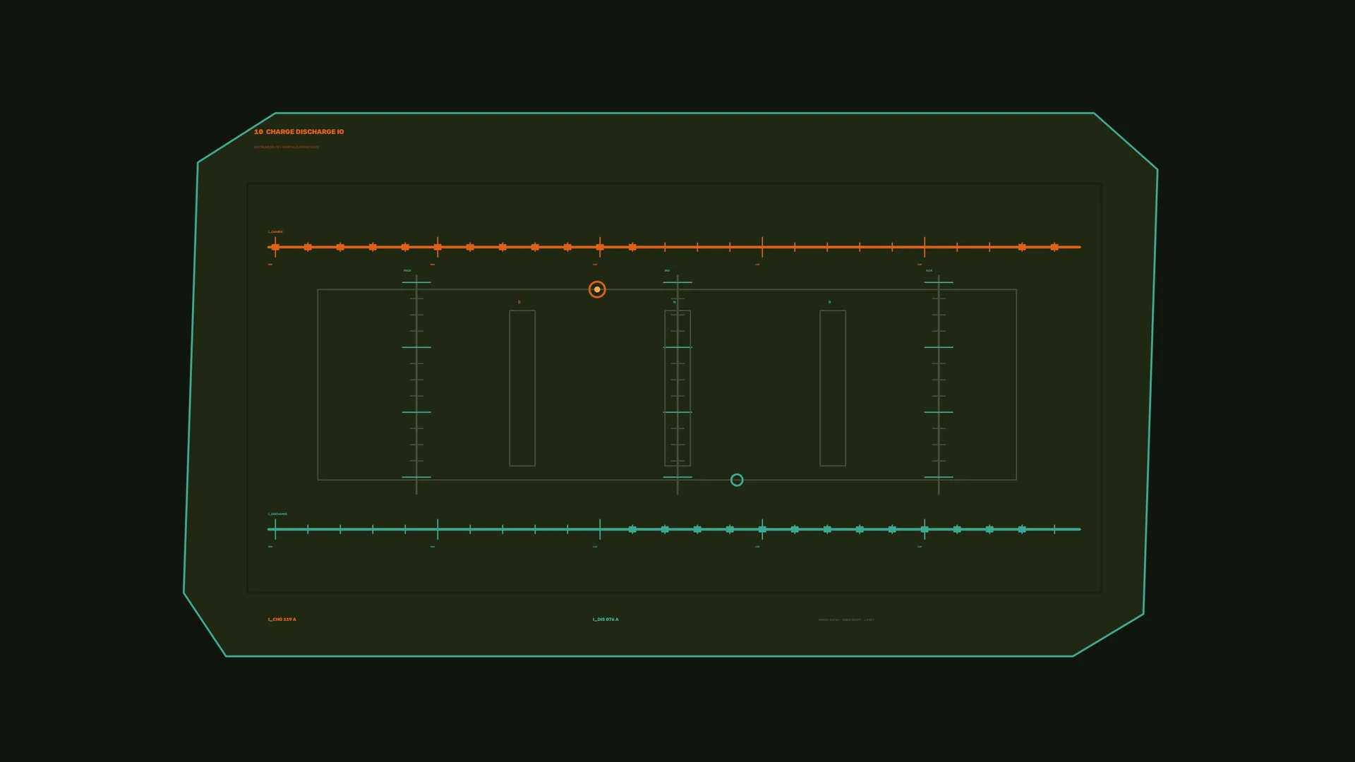 Technical schematic in teal and orange lines — technical schematic wallpaper at 3840x2160