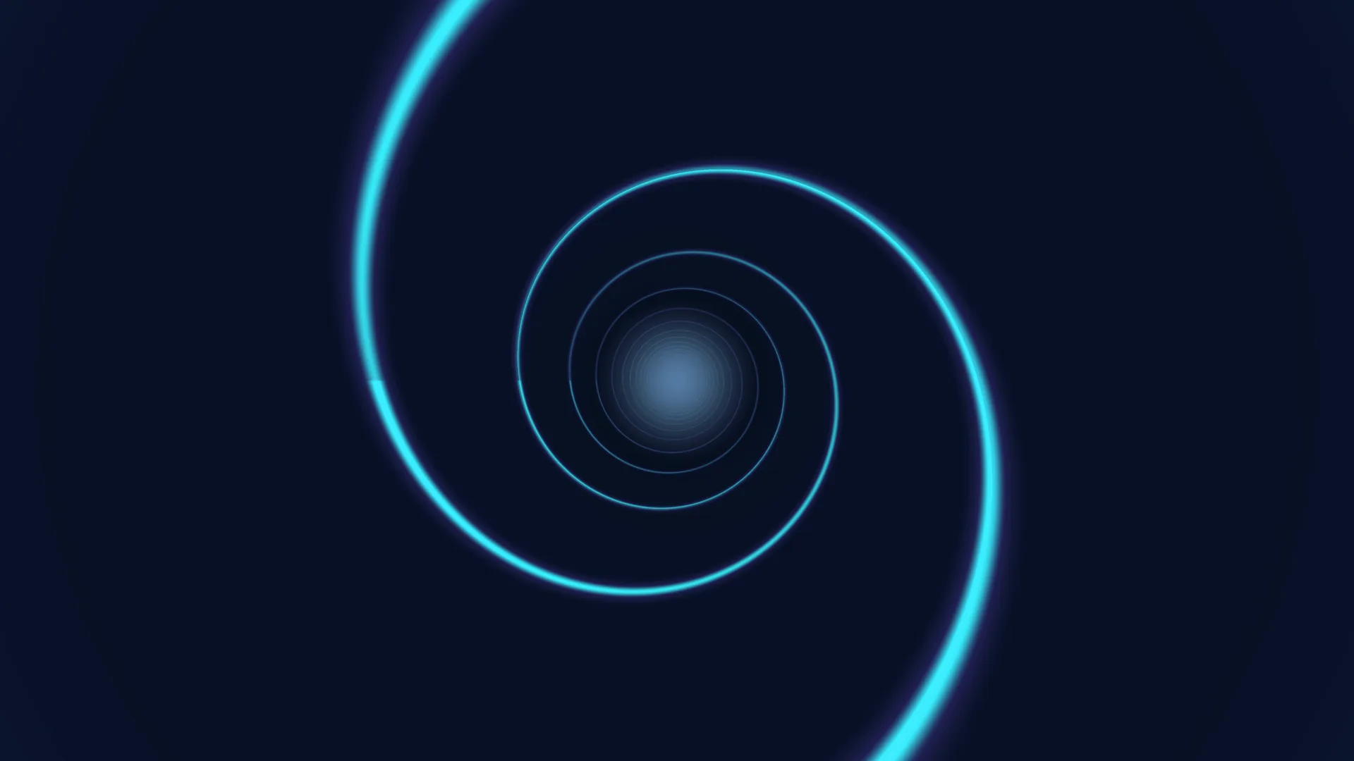 Concentric cyan rings in deep blue space — concentric rings wallpaper at 3840x2160