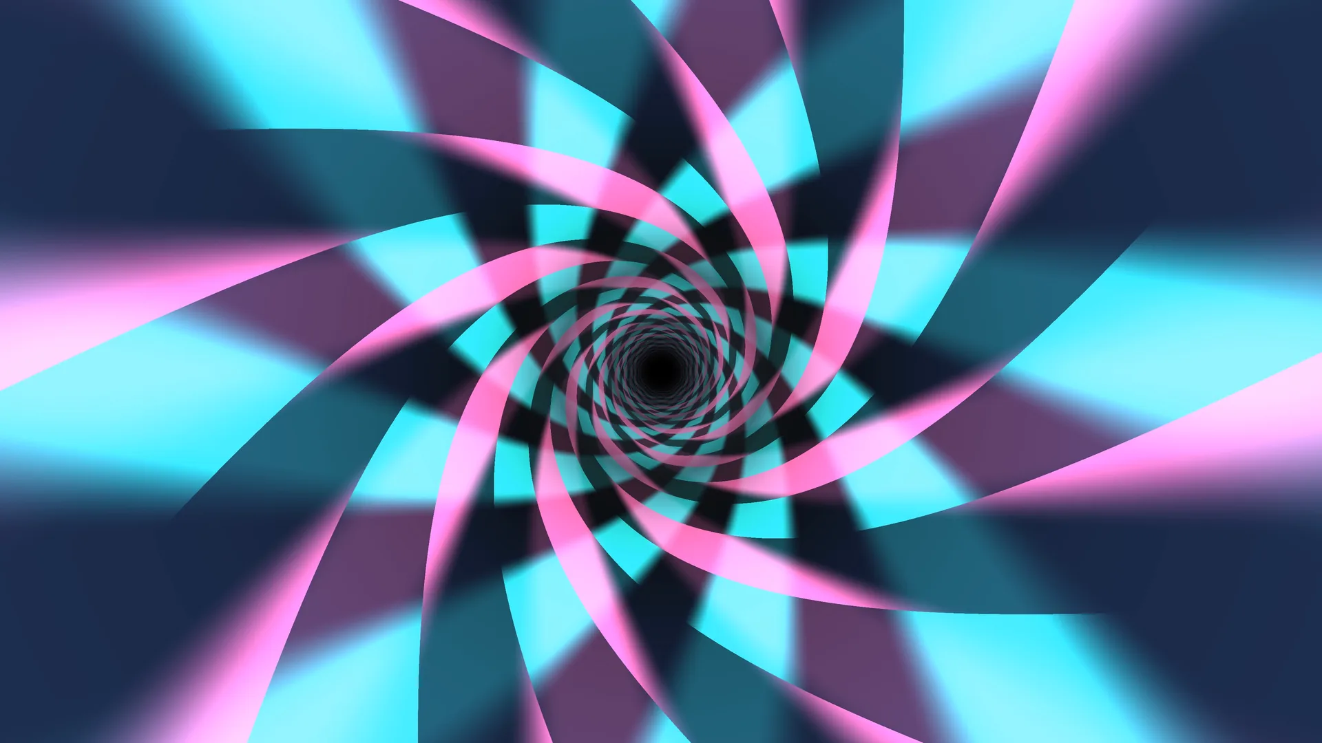 Neon spiral tunnel in cyan and magenta — spiral tunnel wallpaper at 3840x2160