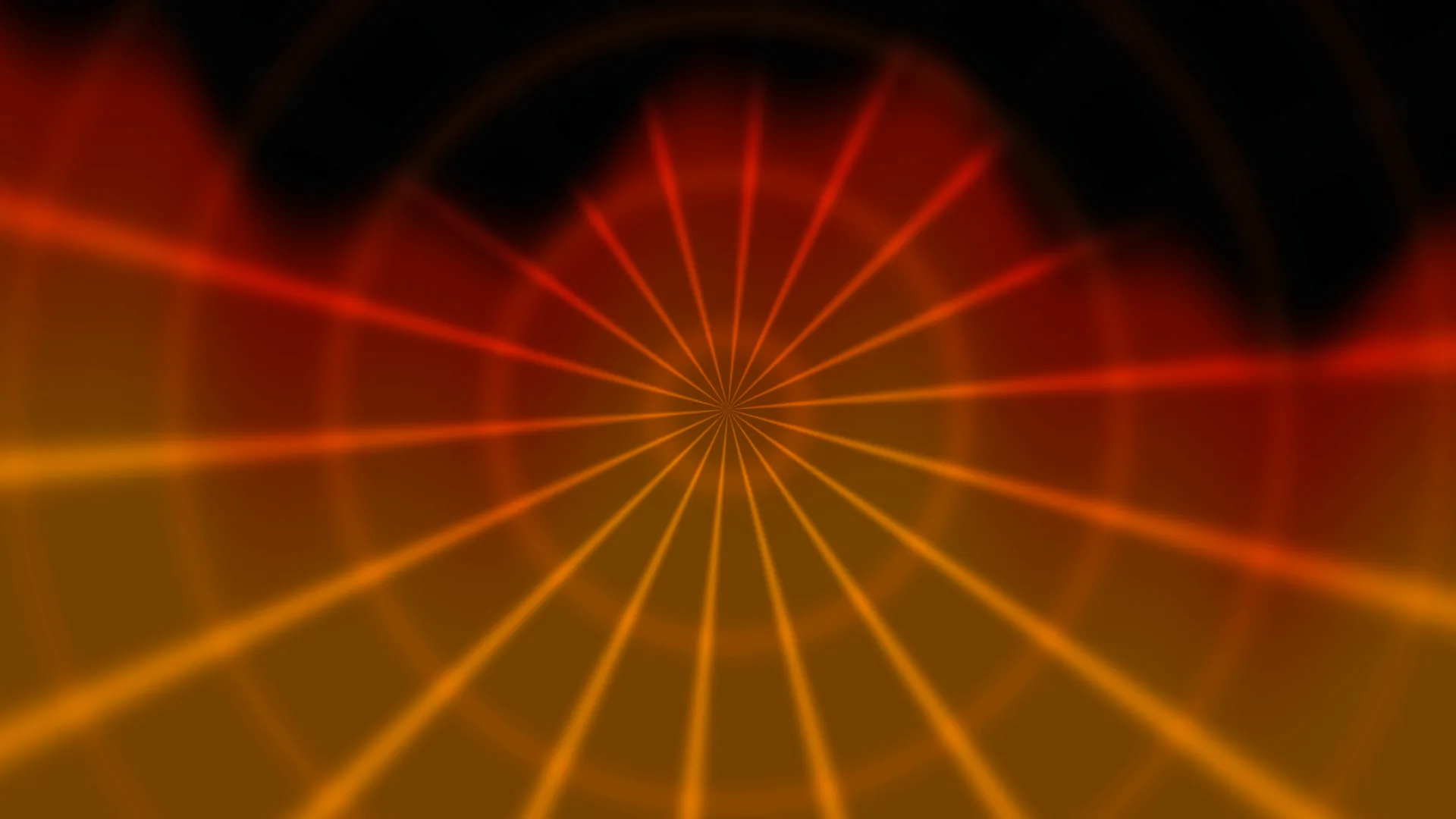 Amber rays across a field of crimson shadow — radial rays wallpaper at 3840x2160