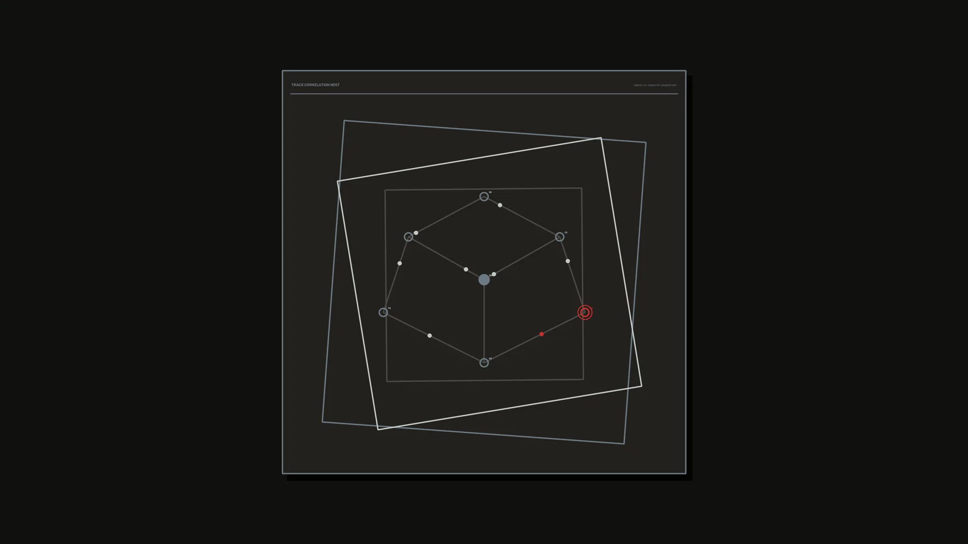 Geometric orbital diagram in layered dark space — orbital diagram wallpaper at 3840x2160