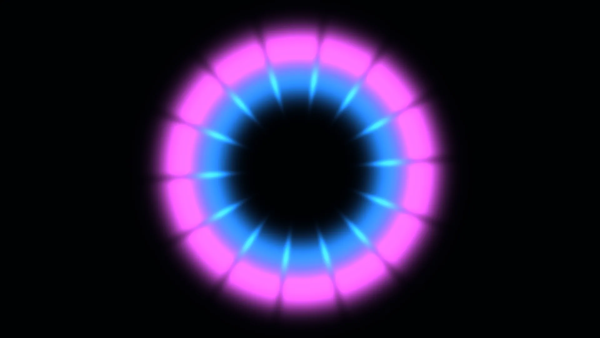 Neon violet ring with a blue inner glow — neon ring wallpaper at 3840x2160