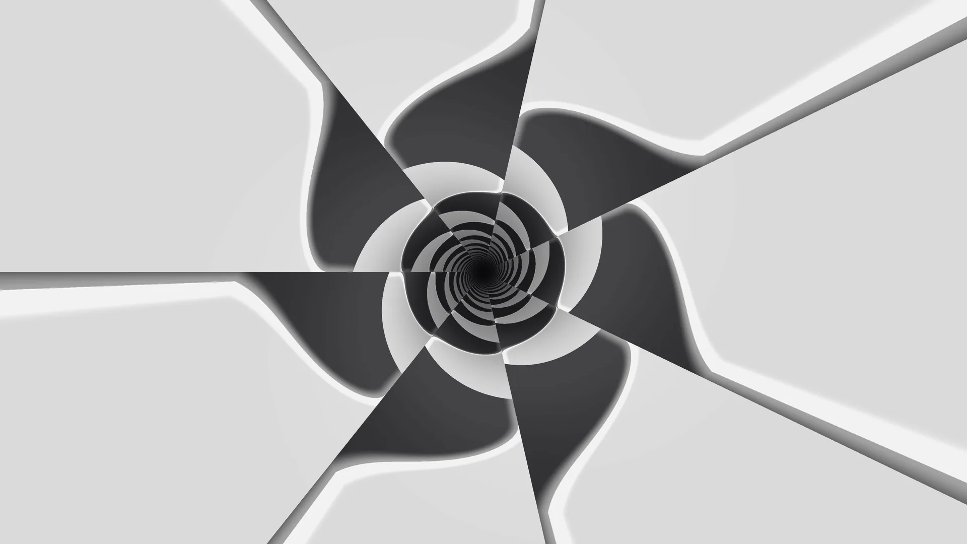 Monochrome spiral of light and negative space — monochrome wallpaper at 3840x2160