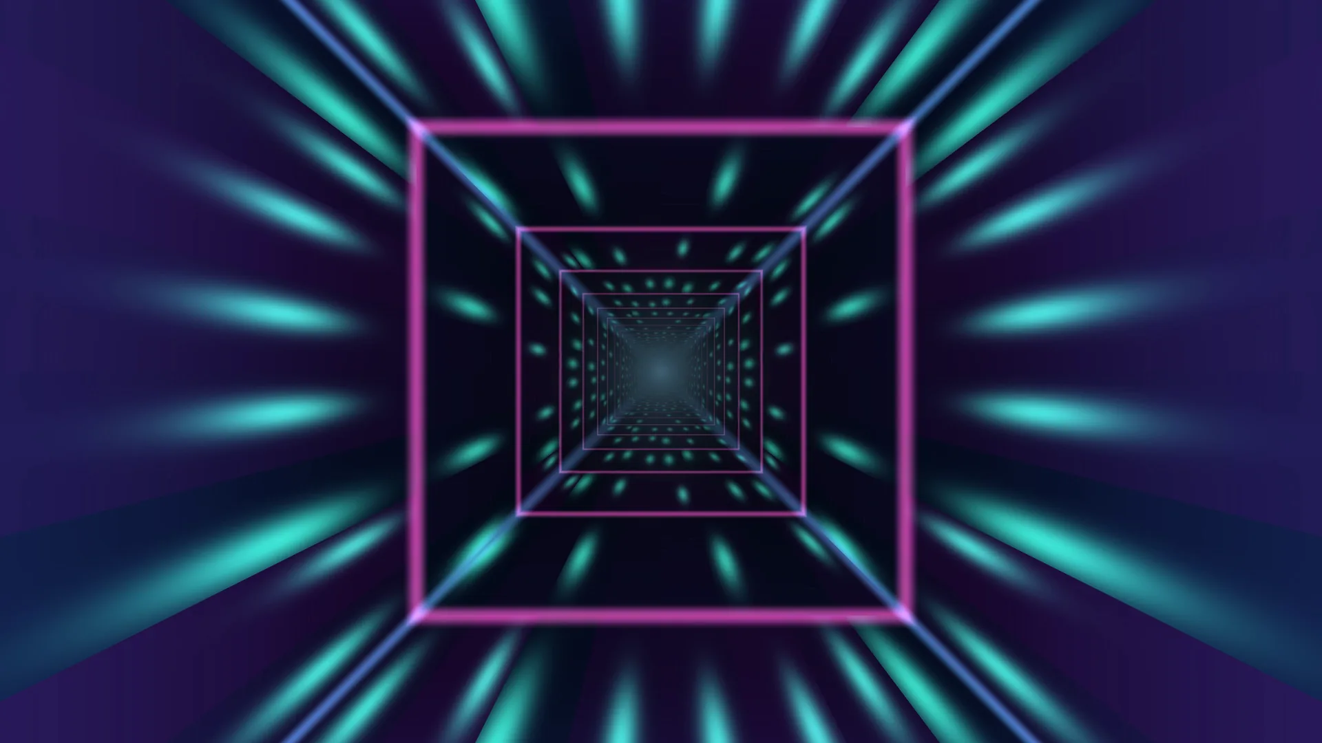 Neon tunnel of concentric geometric light — neon tunnel wallpaper at 3840x2160