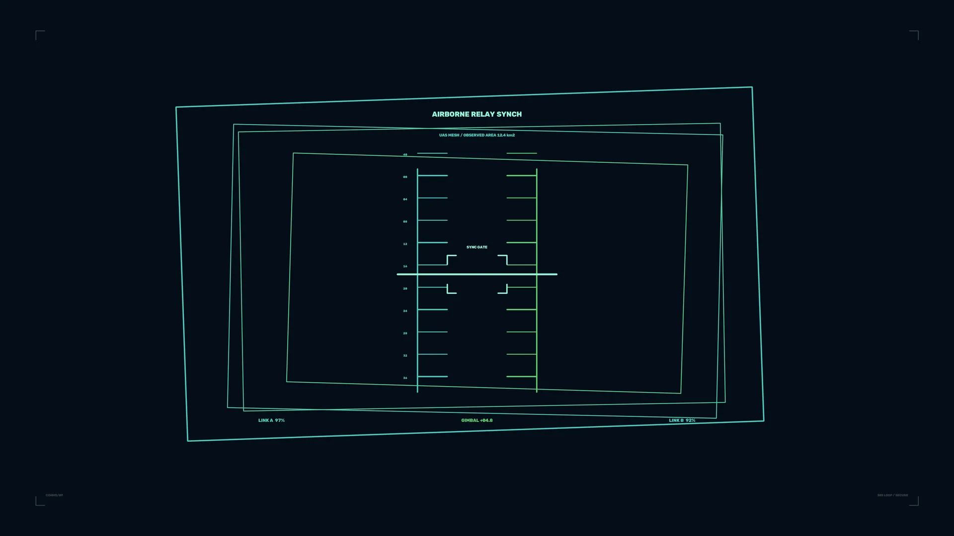 Airborne Relay Synch in Wireframe Geometry — airborne relay wallpaper at 3840x2160