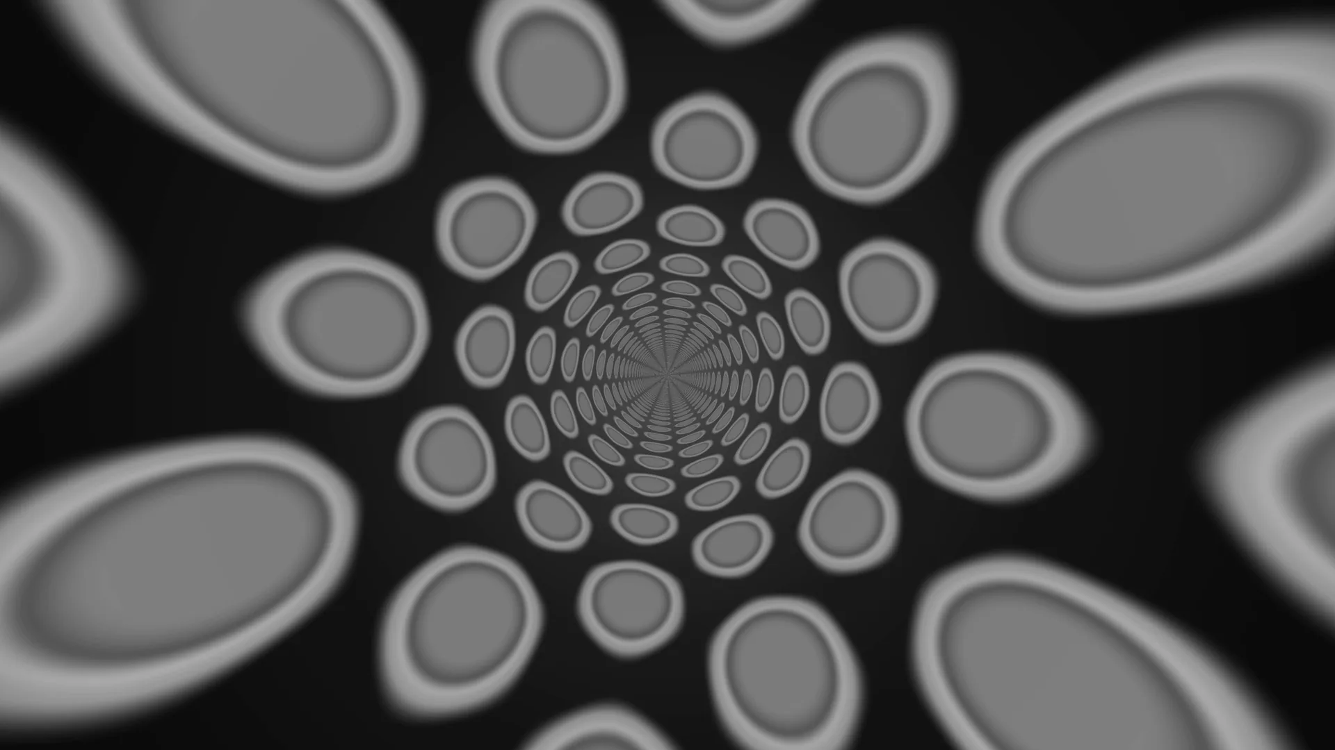 Concentric grey ovals in a dark geometric field — concentric ovals wallpaper at 3840x2160