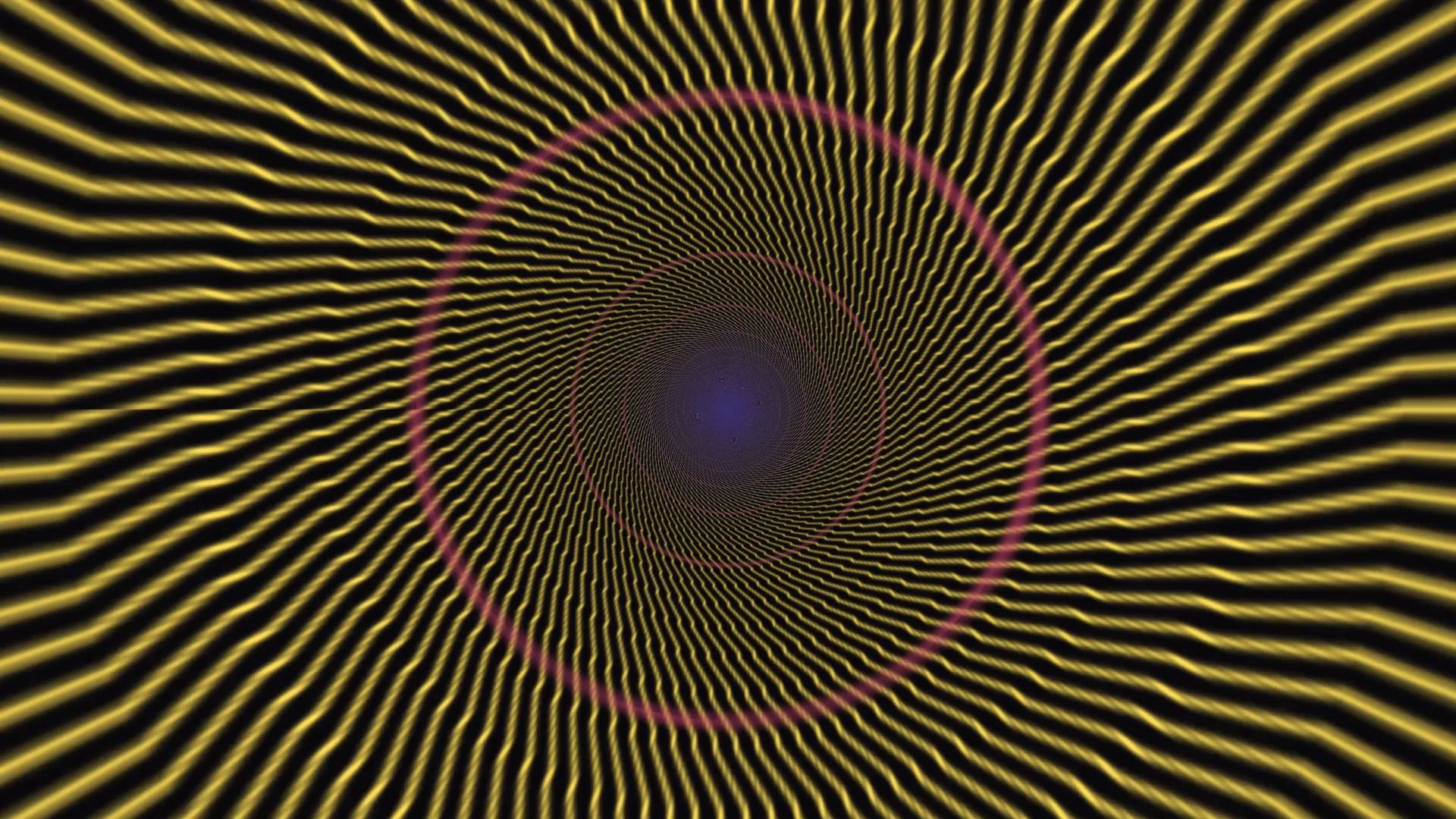 Golden radial waves around a violet center — golden wallpaper at 3840x2160