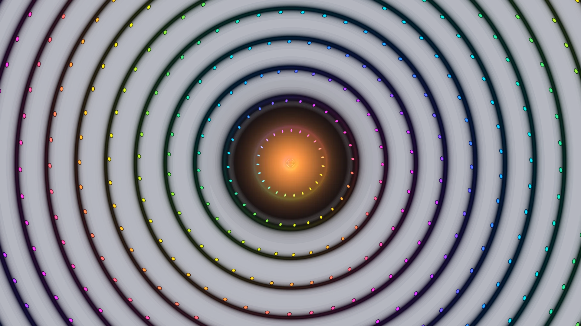 Concentric rainbow rings around a luminous center — concentric rings wallpaper at 3840x2160