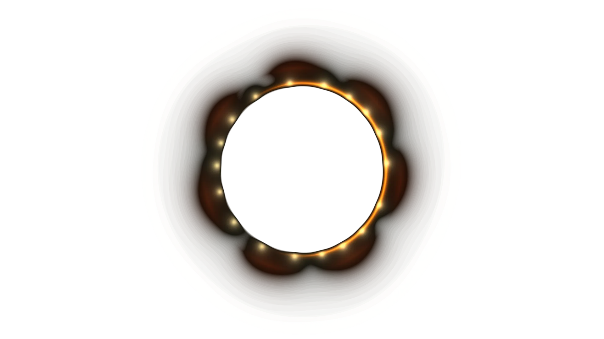 Luminous ring with a dark circular centre — concentric ring wallpaper at 3840x2160