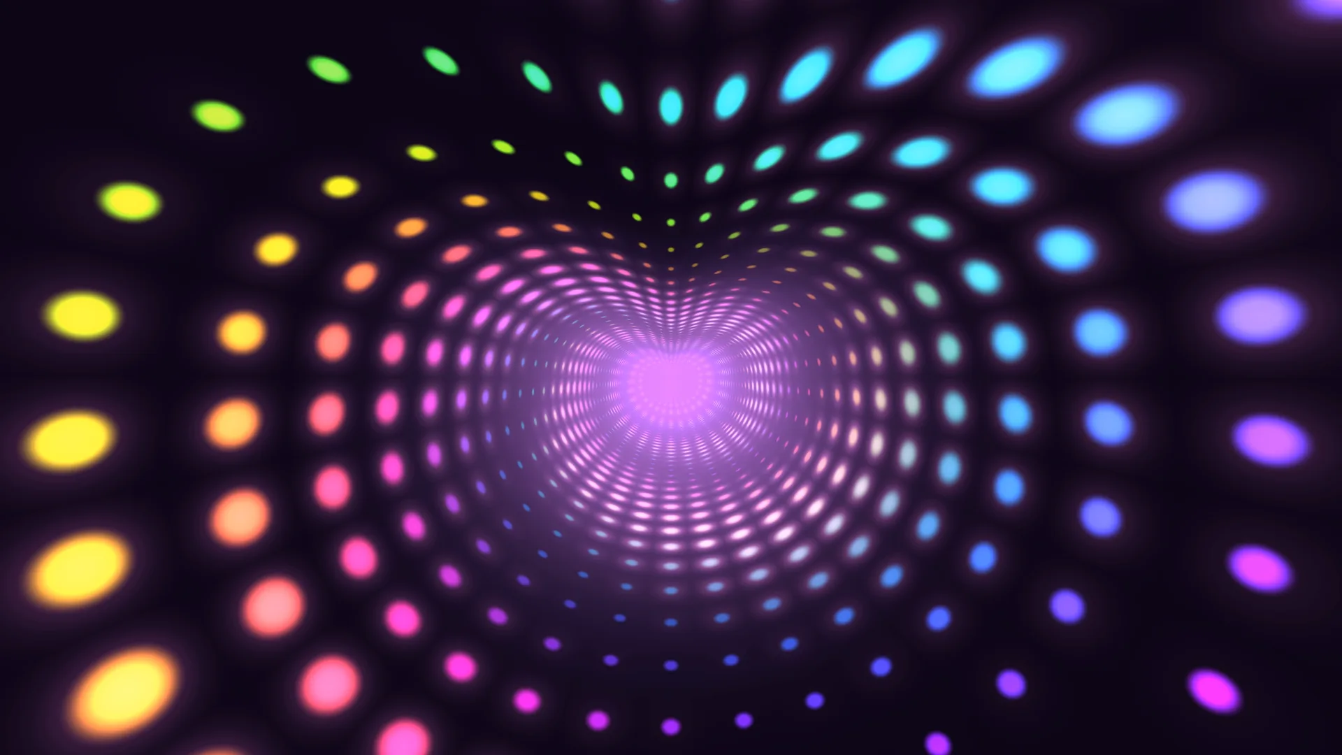 Chromatic light tunnel in concentric motion — light tunnel wallpaper at 3840x2160