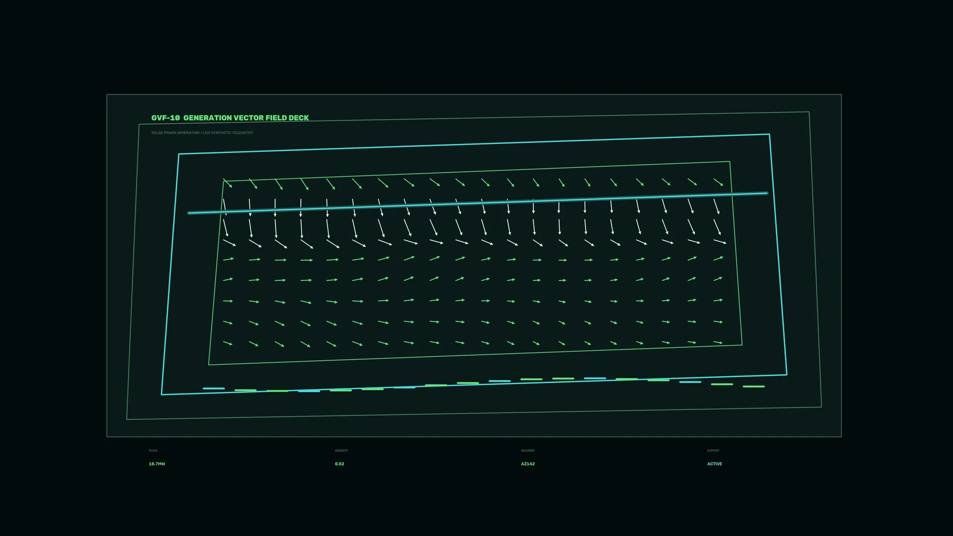 Neon vector field on a dark grid — vector field wallpaper at 3840x2160