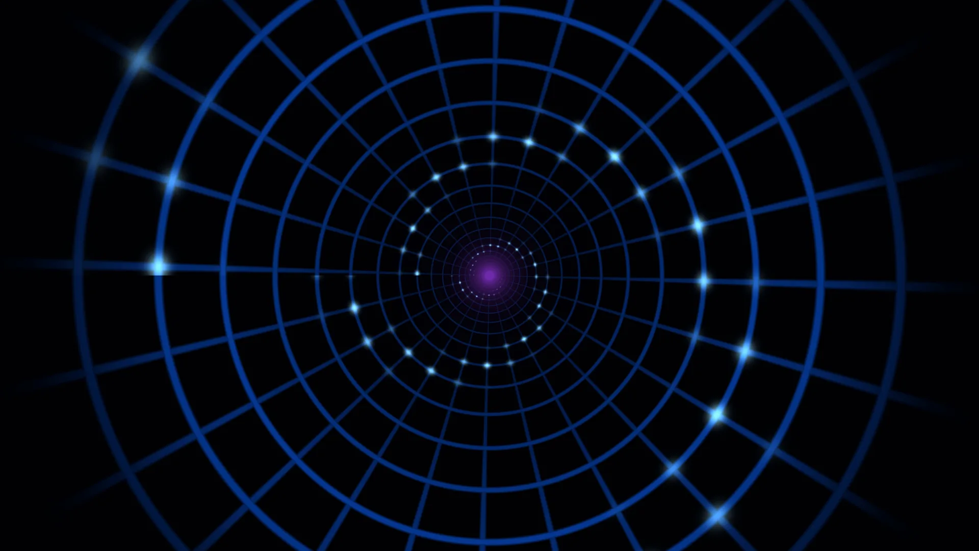 Blue radial grid with a violet center — radial grid wallpaper at 3840x2160