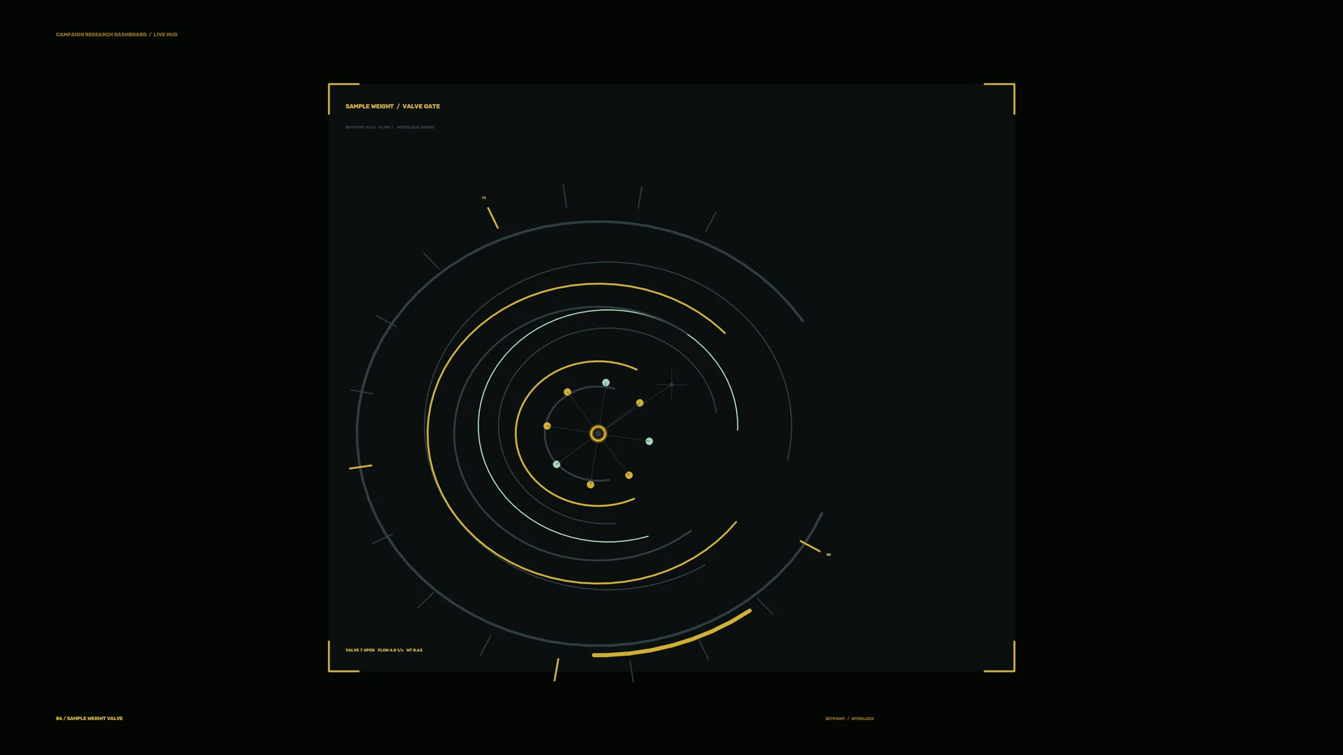 Orbital rings in a dark analytic field — orbital diagram wallpaper at 3840x2160