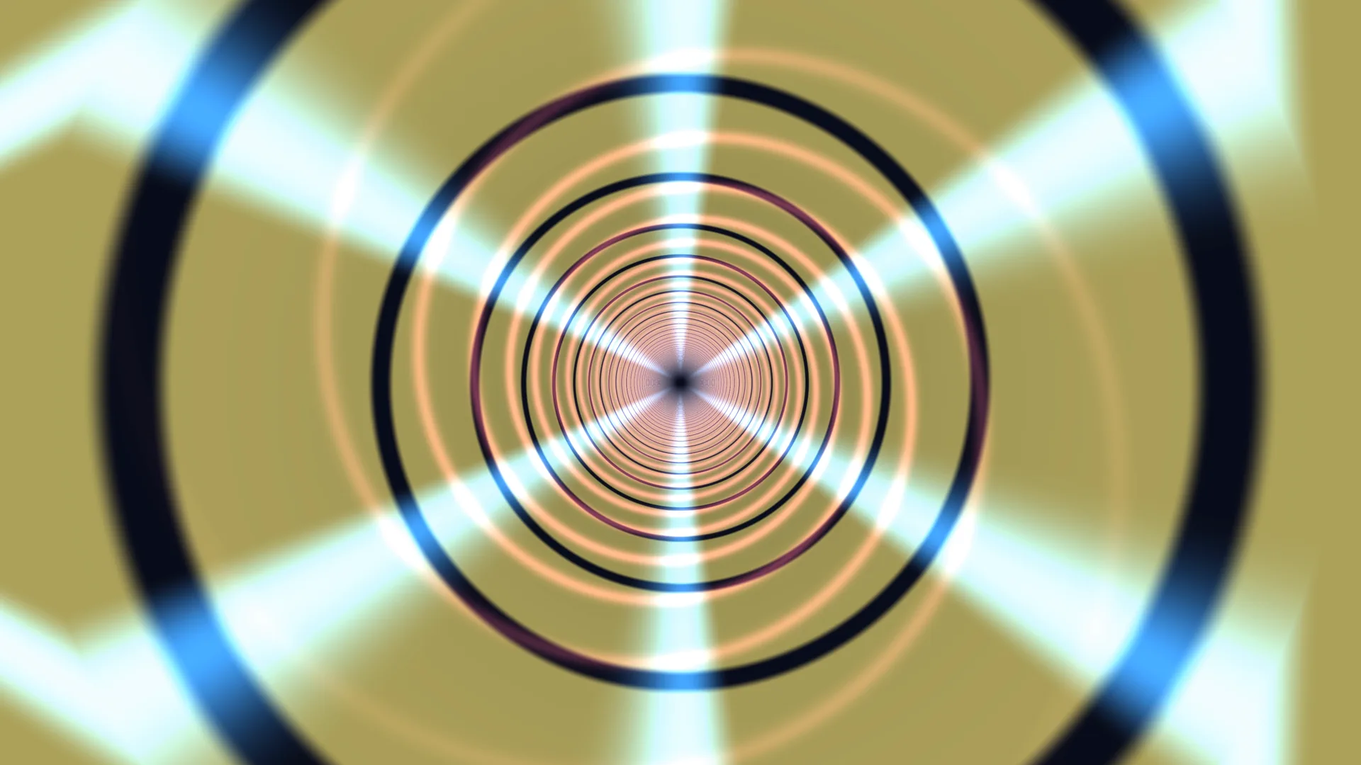 Concentric rings with luminous radial geometry — concentric rings wallpaper at 3840x2160