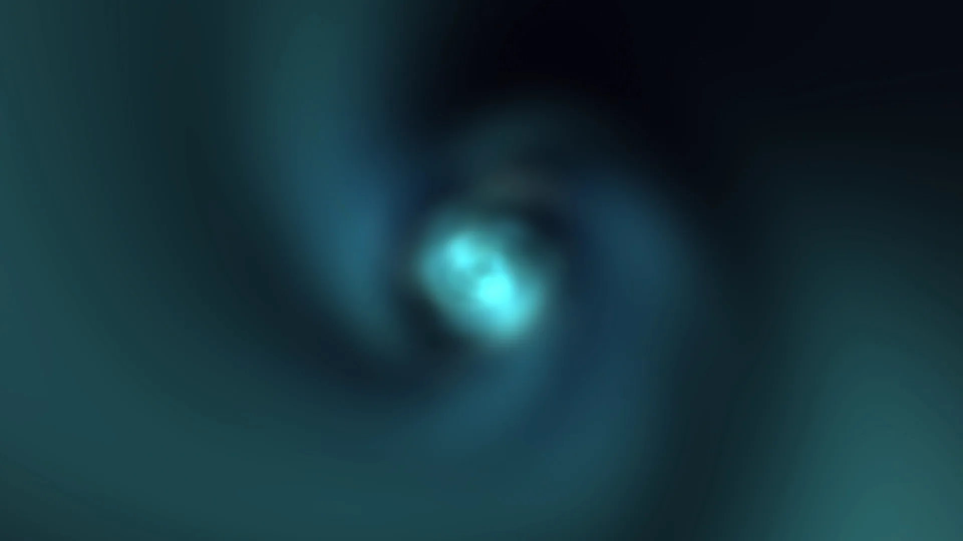 Cyan light suspended in deep blue shadow — abstract wallpaper at 3840x2160