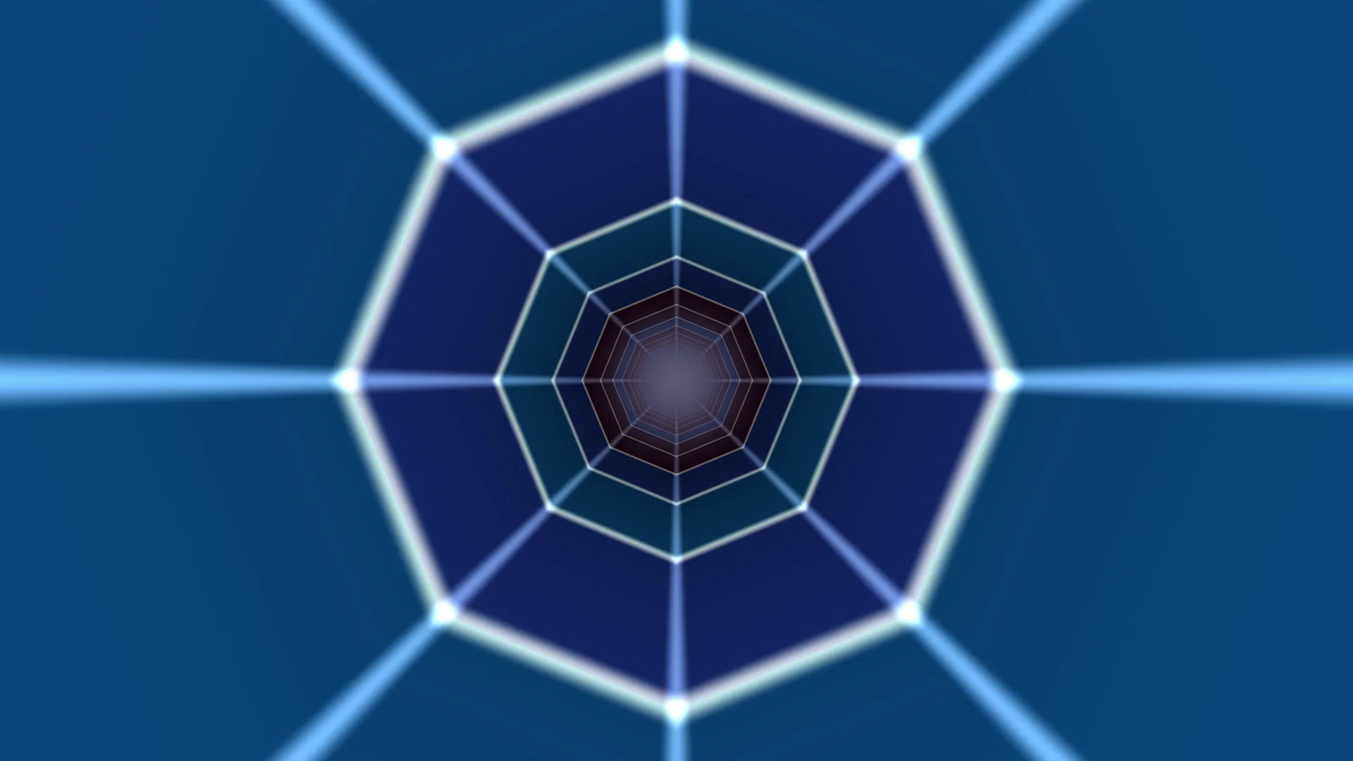 Concentric octagonal geometry in blue light — octagon wallpaper at 3840x2160