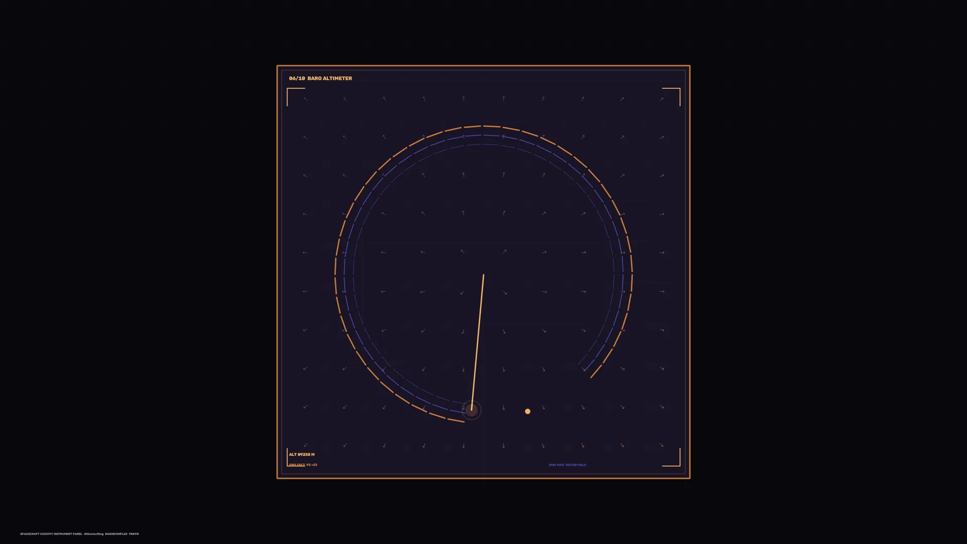Barometer dial in a dark geometric grid — barometer wallpaper at 3840x2160
