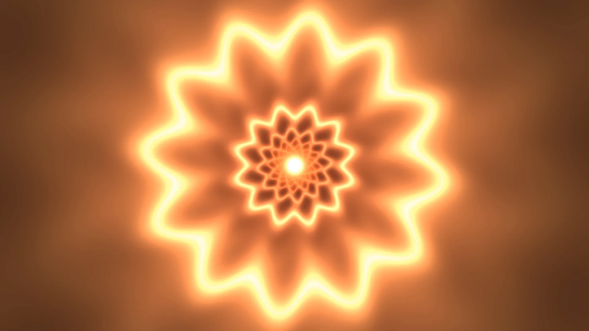 Radiant orange mandala with concentric light — mandala wallpaper at 3840x2160