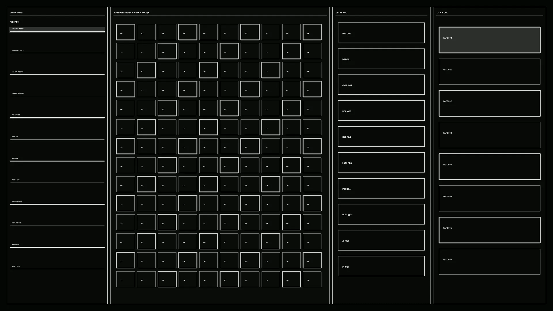 Monochrome Modular Interface Grid — interface wallpaper at 3840x2160
