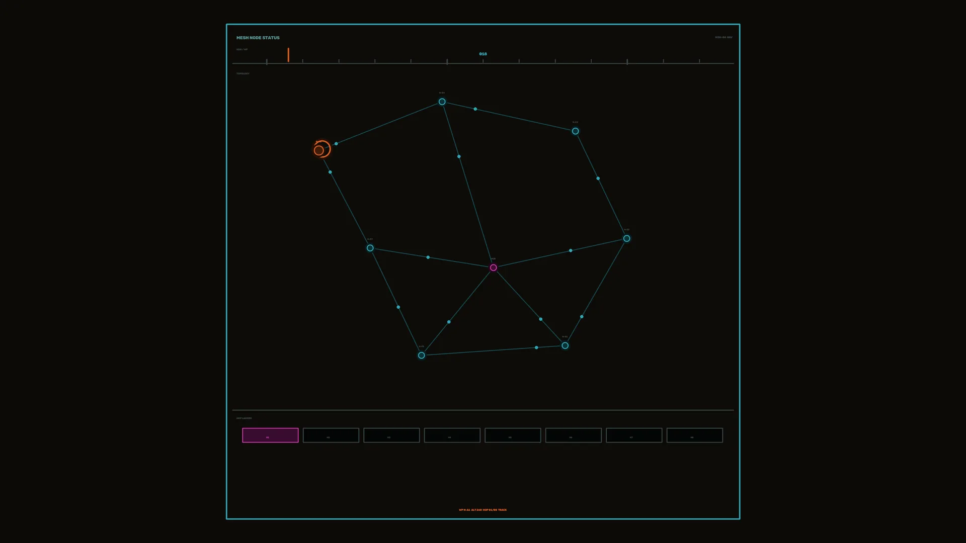 Cyan Node Network on a Black Interface — network diagram wallpaper at 3840x2160