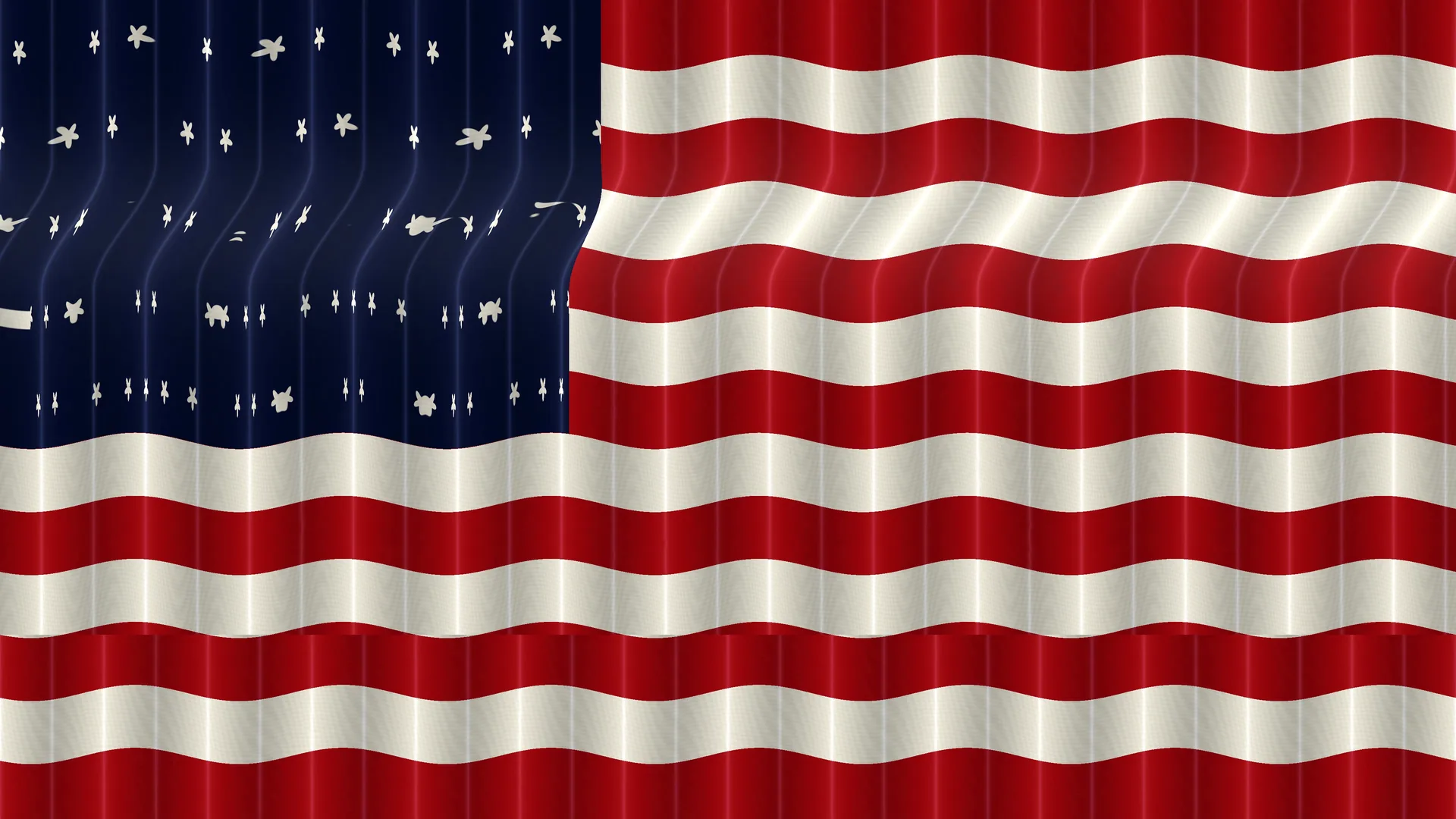 Waving American flag with flowing fabric texture — american flag wallpaper at 3840x2160