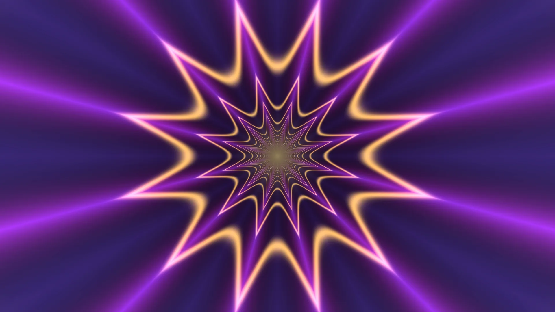 Radiant violet starburst in recursive light — starburst wallpaper at 3840x2160