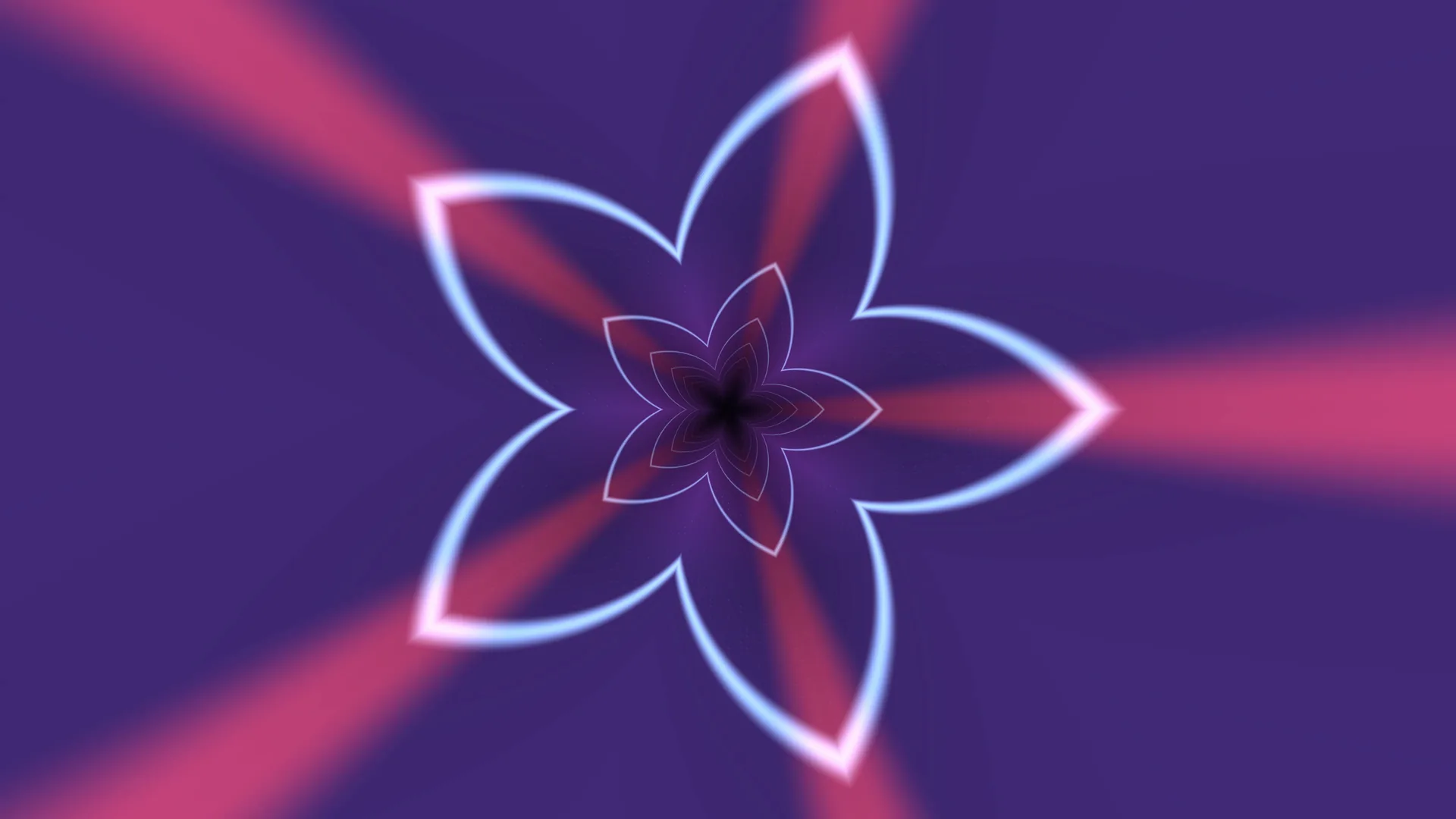 Luminous Petal Geometry in Violet Space — floral geometry wallpaper at 3840x2160