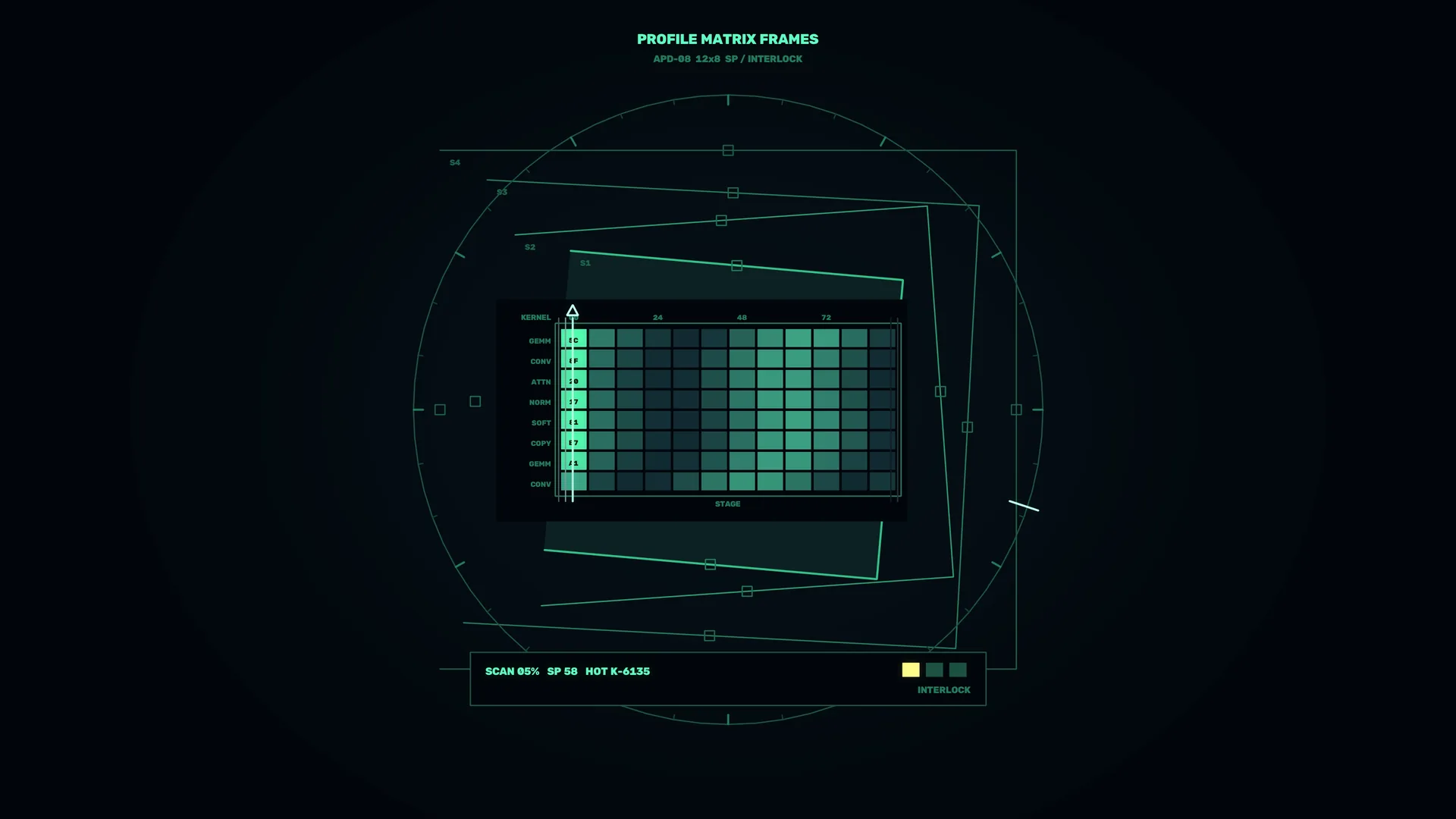 Green Matrix Diagram on a Dark Field — matrix wallpaper at 3840x2160