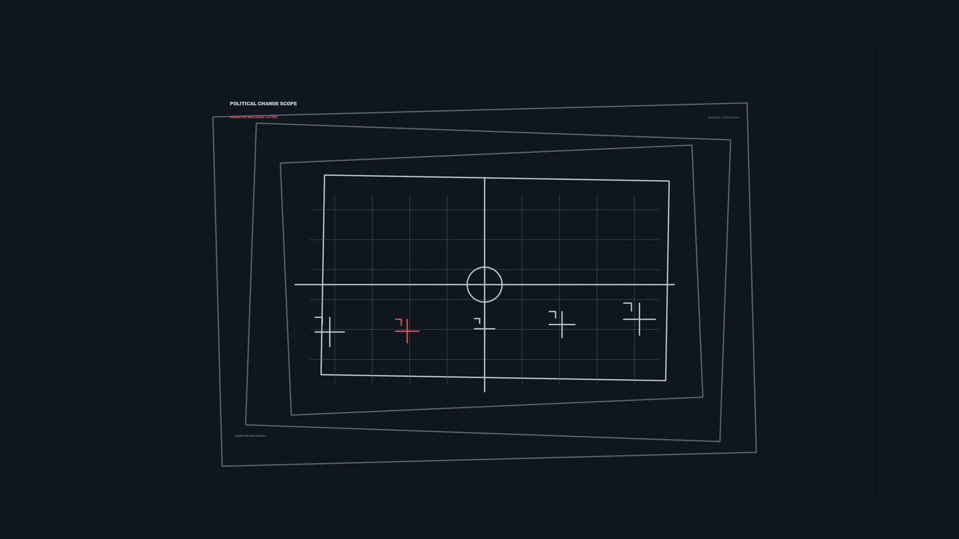 Geometric scope with luminous field markings — geometric scope wallpaper at 3840x2160