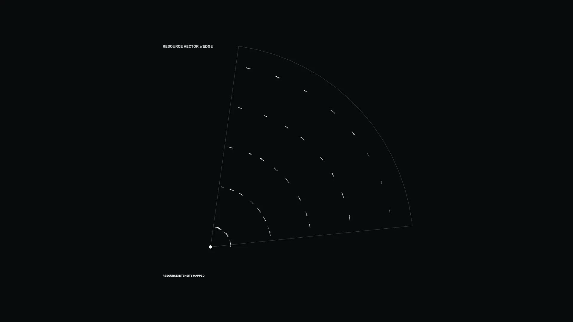 Minimal dark vector wedge with white markers — vector wedge wallpaper at 3840x2160