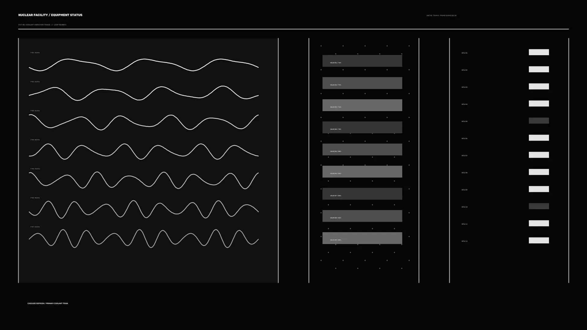 Monochrome waveform equipment status diagram — waveform wallpaper at 3840x2160