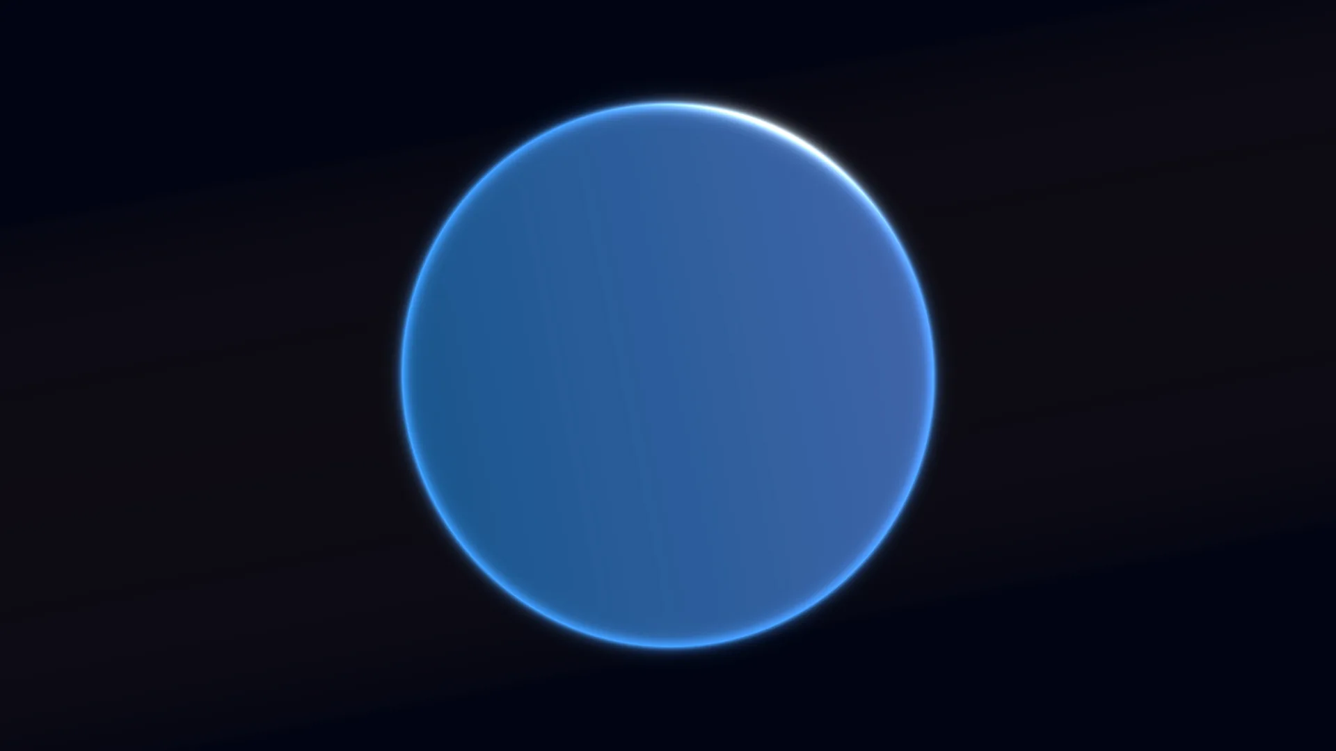 Blue luminous sphere in deep negative space — blue sphere wallpaper at 3840x2160