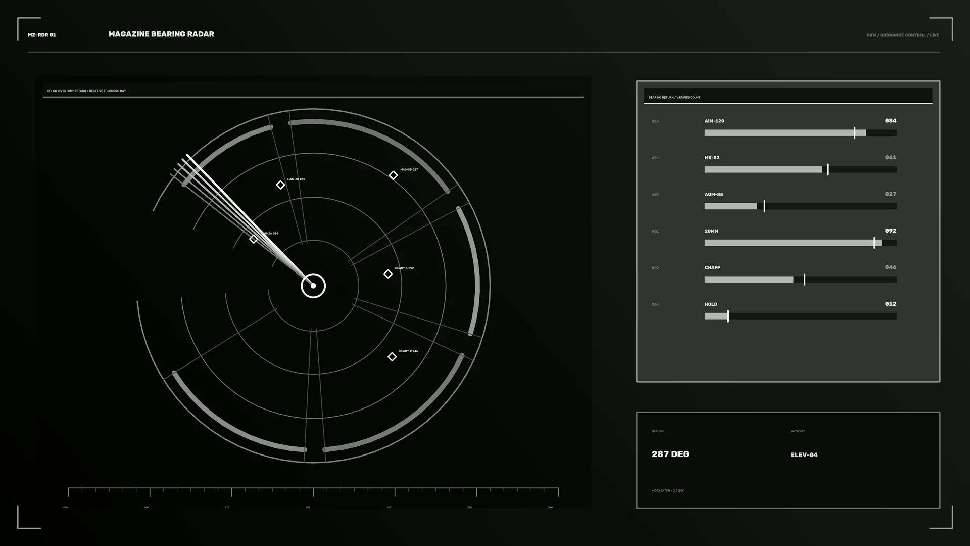 Monochrome radar display with circular sweep — radar wallpaper at 3840x2160