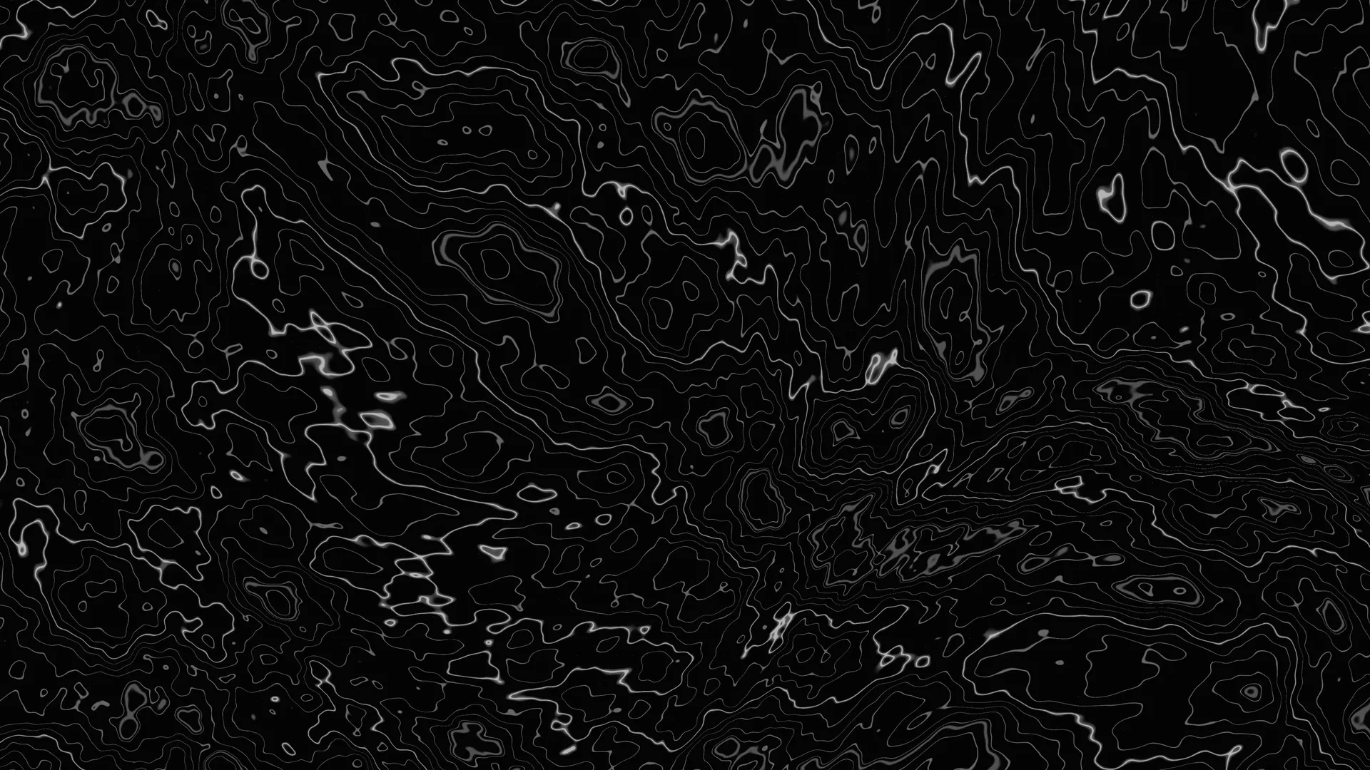 Monochrome contour lines across a dark field — contour lines wallpaper at 3840x2160