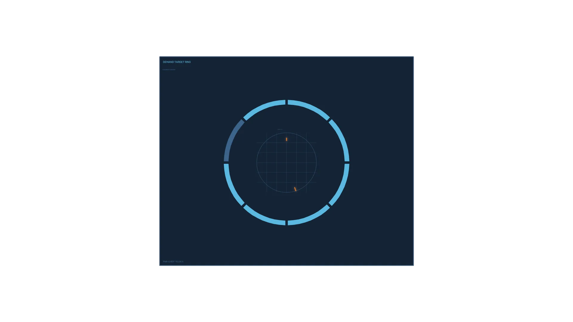 Blue demand target ring on a dark field — target ring wallpaper at 3840x2160