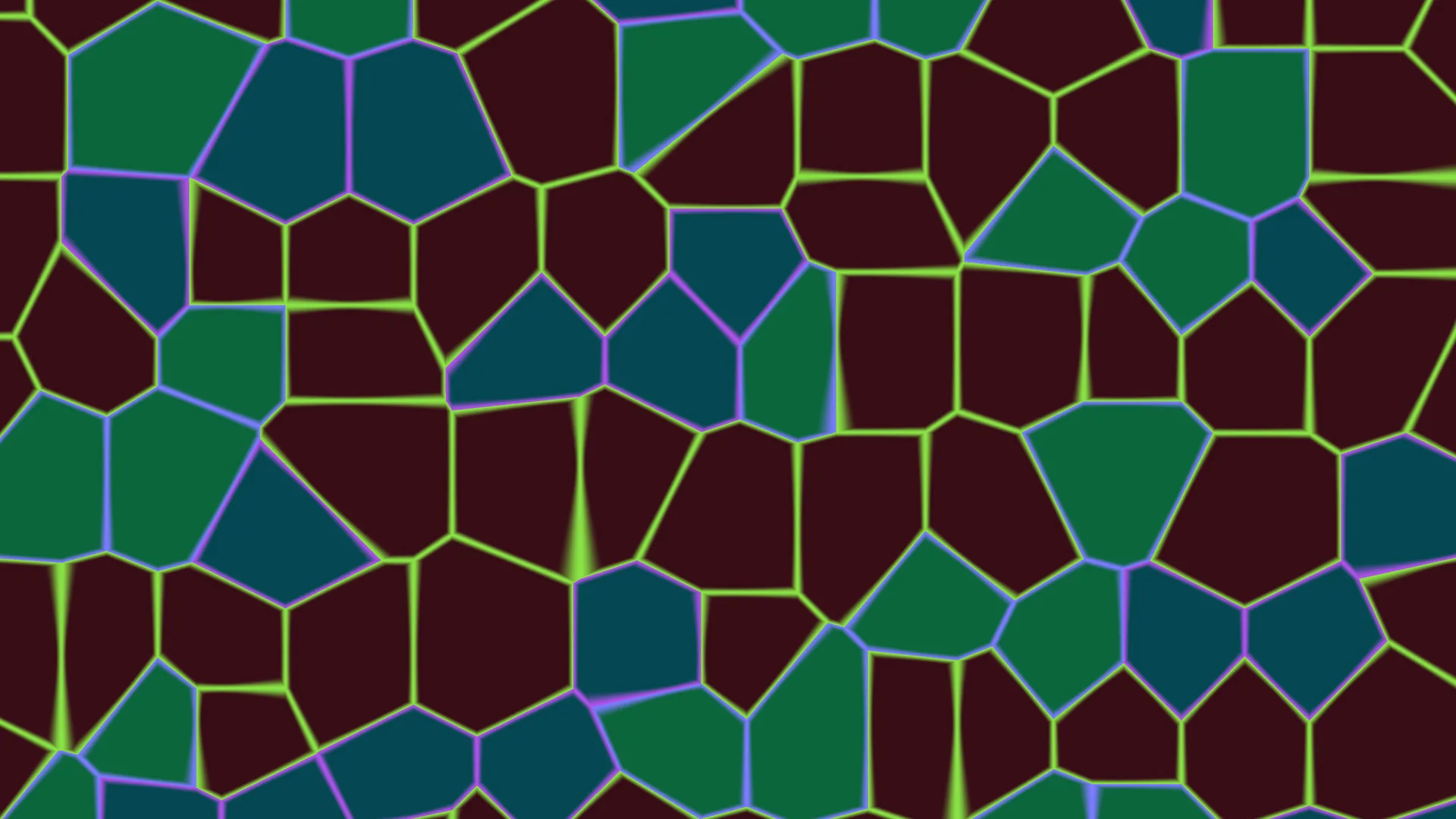 Neon polygon mosaic in deep green and violet — polygon mosaic wallpaper at 3840x2160