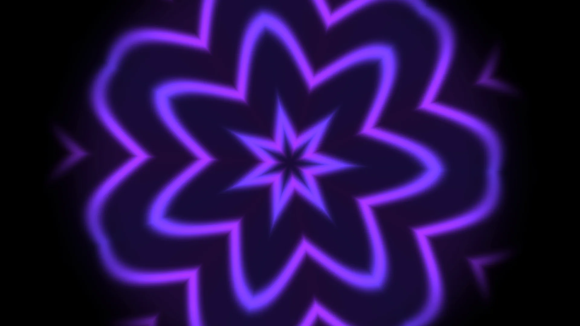 Violet neon rosette in deep negative space — violet wallpaper at 3840x2160