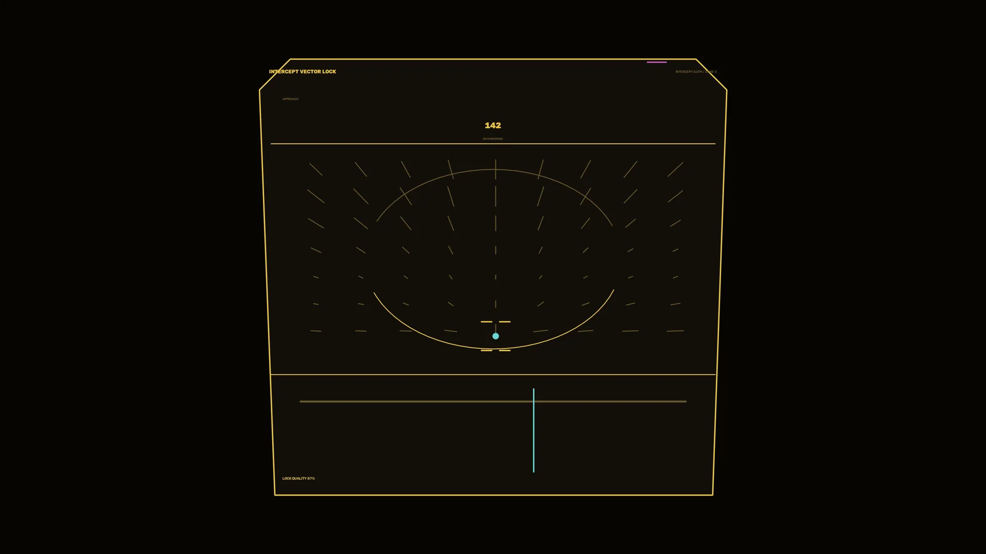 Amber Vector Interface on a Dark Field — vector interface wallpaper at 3840x2160
