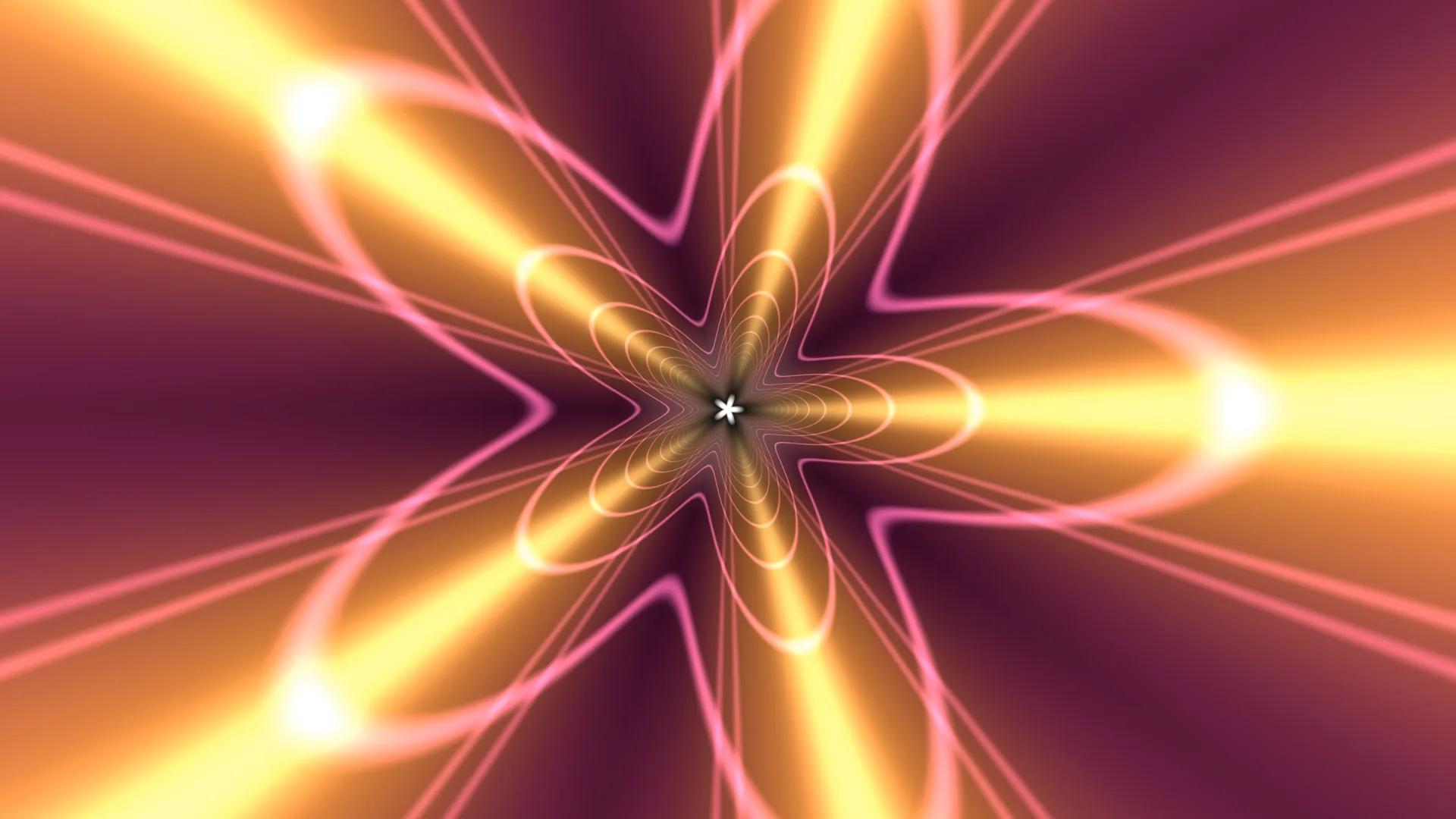 Radiant Pink and Gold Starburst Geometry — abstract wallpaper at 3840x2160