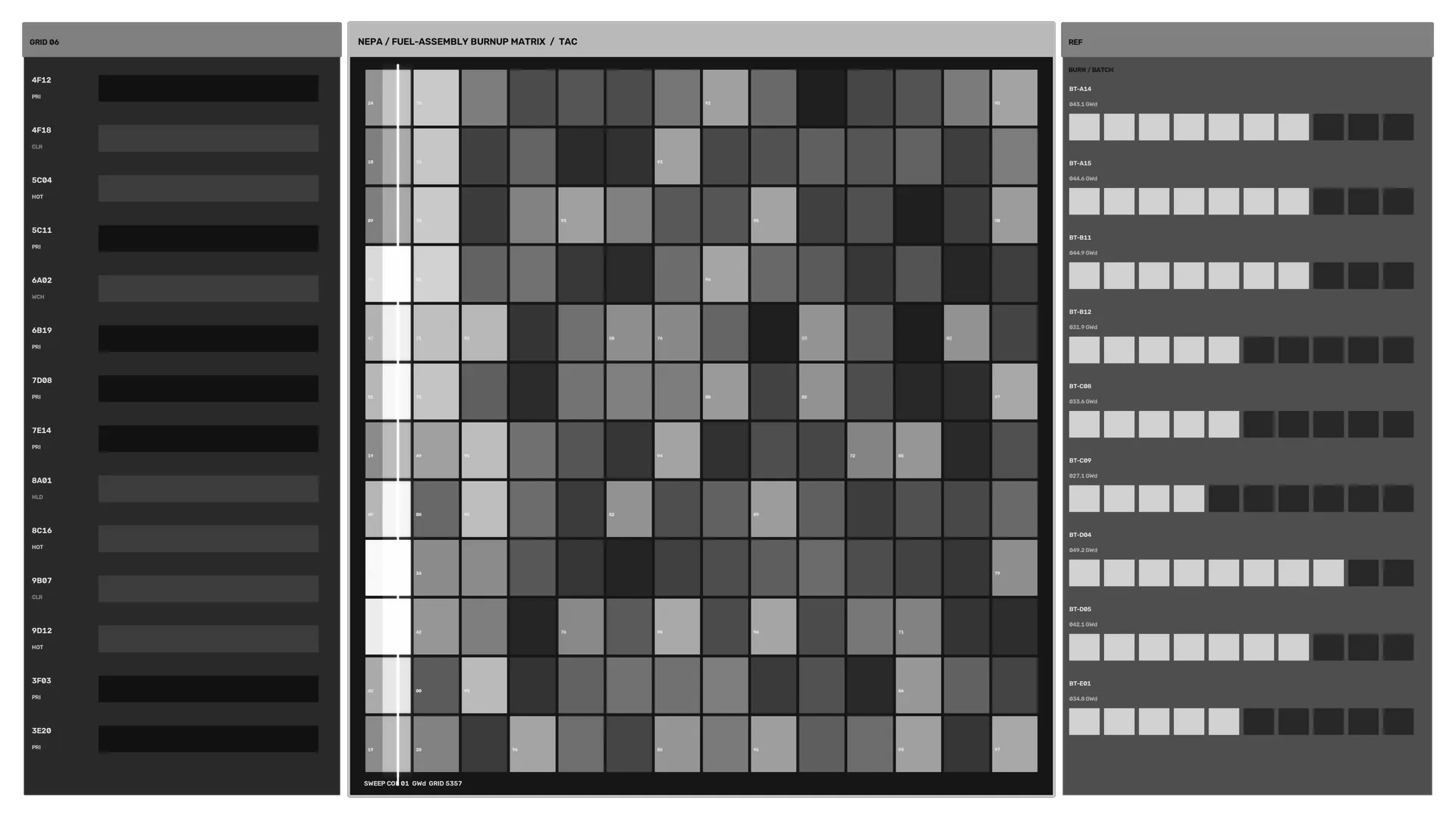 Monochrome matrix of grids, codes and tonal blocks — monochrome wallpaper at 3840x2160