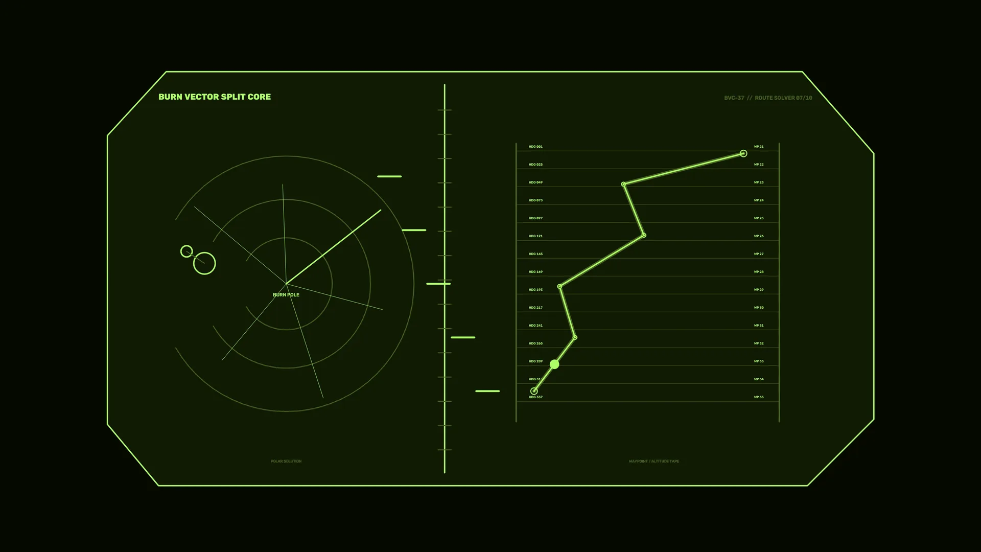 Luminous green vector navigation diagram — vector diagram wallpaper at 3840x2160