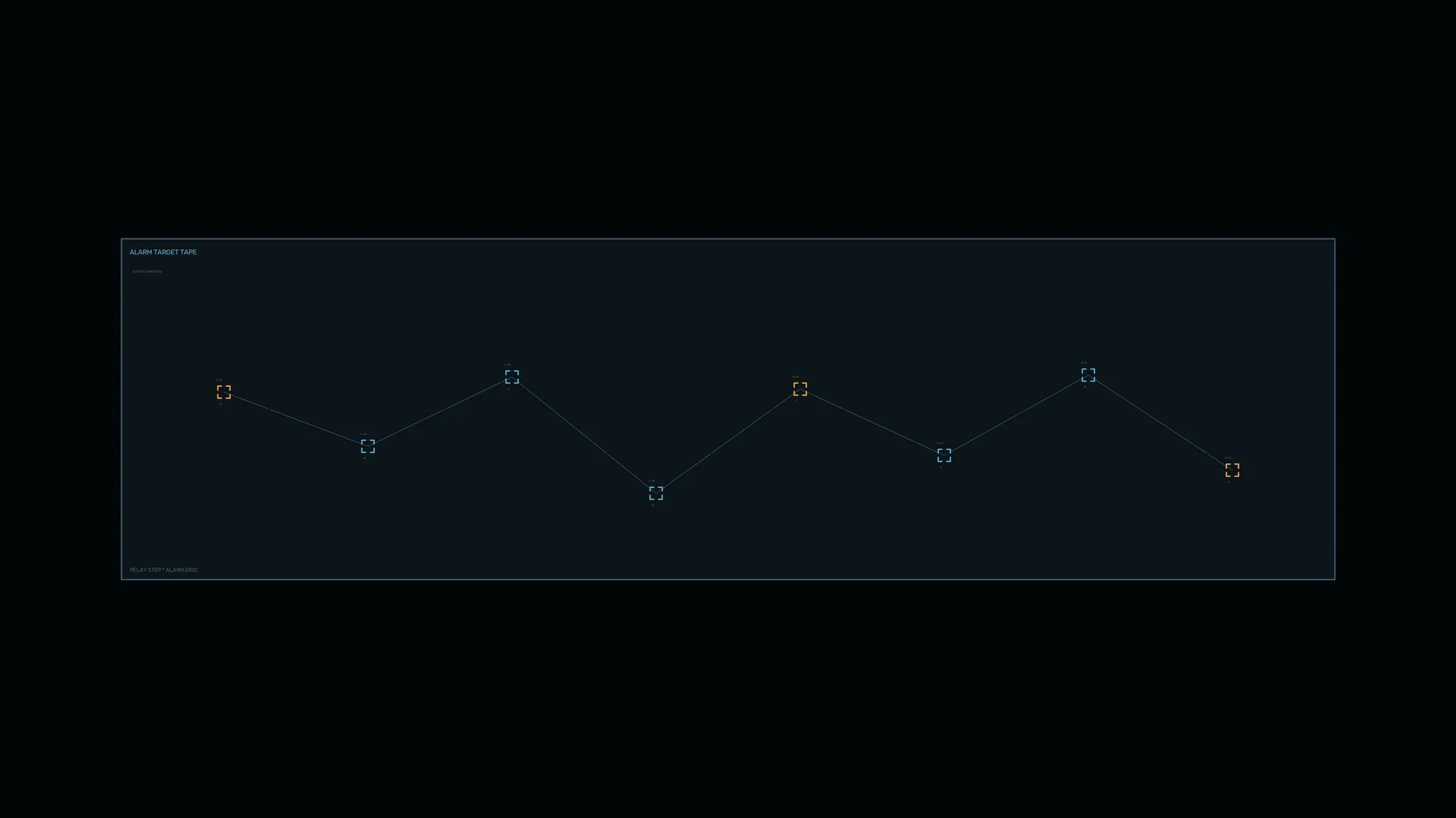 Dark telemetry graph with blue and amber nodes — telemetry wallpaper at 3840x2160