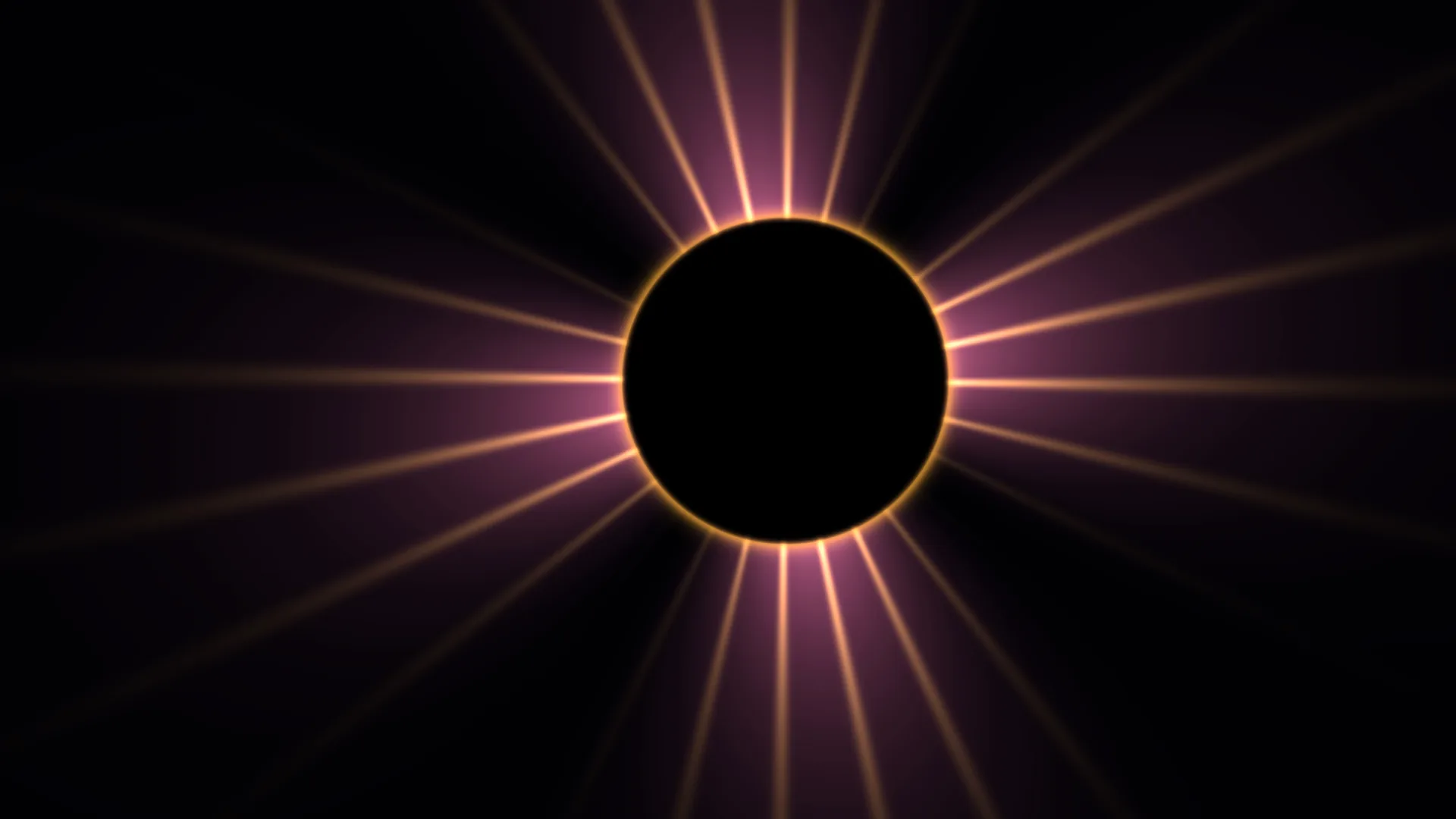 Black sun with violet radial light — black sun wallpaper at 3840x2160