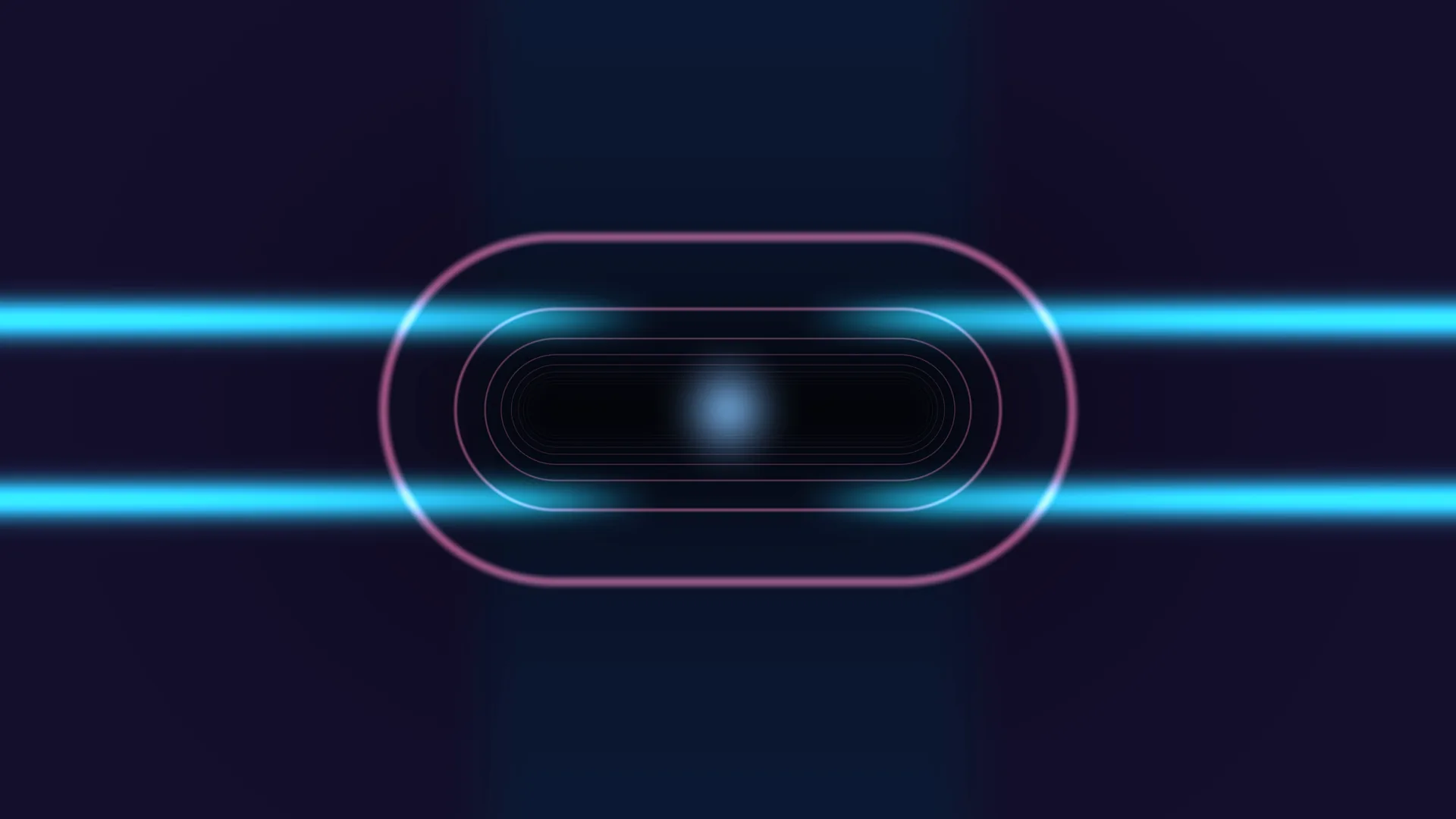 Neon capsules across a midnight field — neon wallpaper at 3840x2160