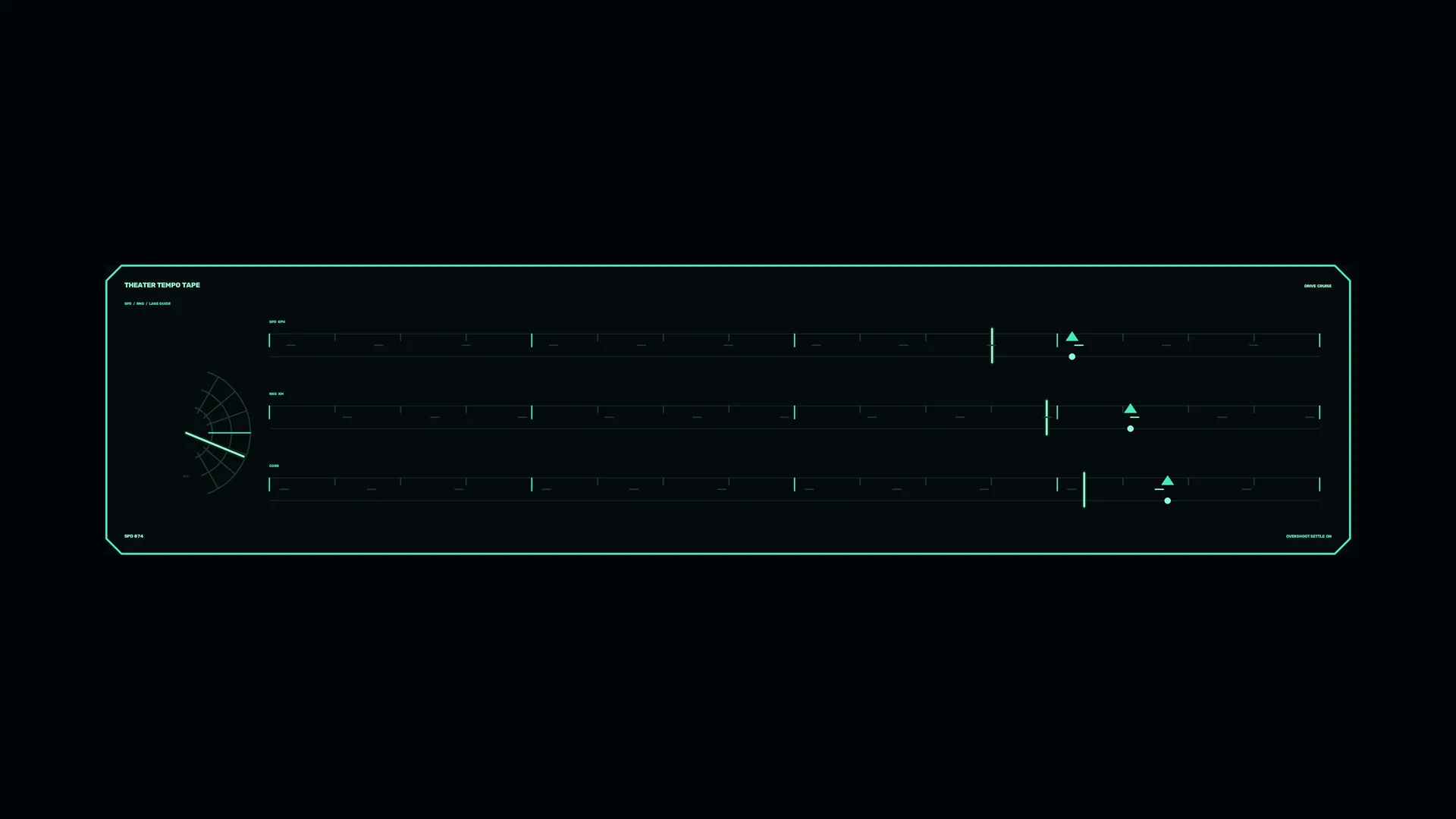 Mint Tempo Interface on a Black Field — interface wallpaper at 3840x2160