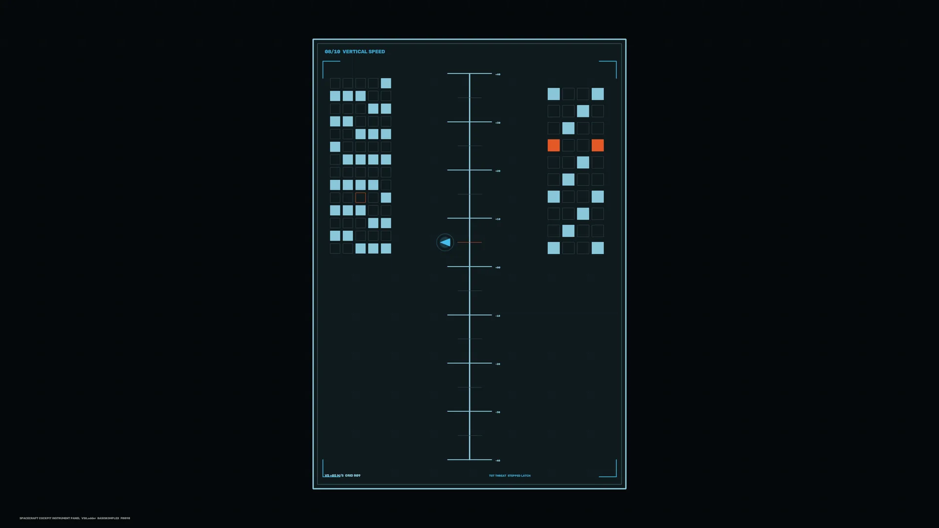 Vertical speed instrument panel in cyan and orange — instrument panel wallpaper at 3840x2160