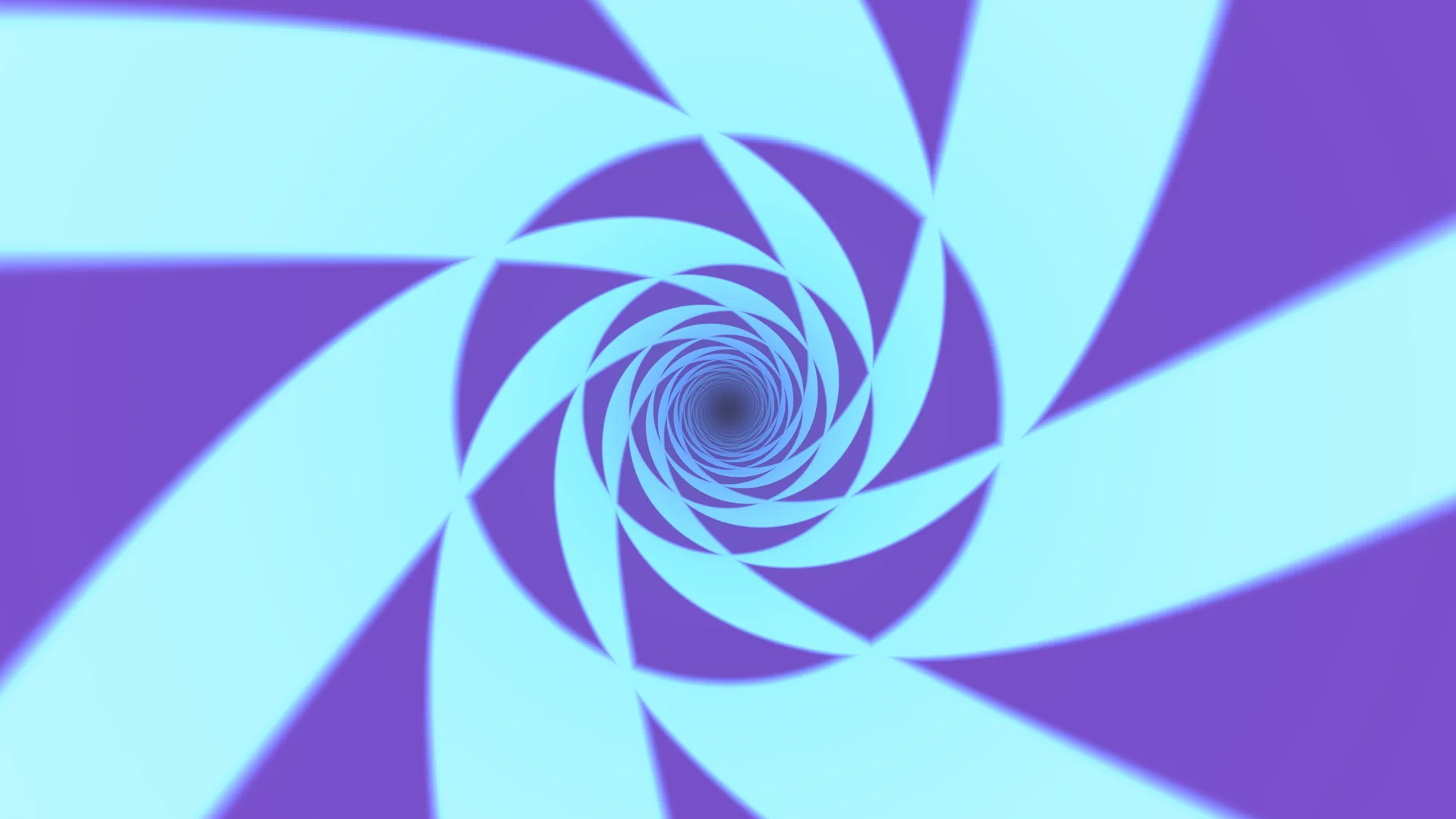 Cyan spiral geometry on a violet field — spiral wallpaper at 3840x2160